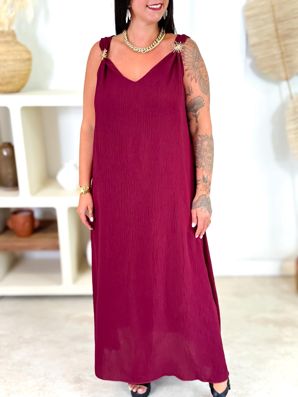 Robe - Isaline - Bordeaux