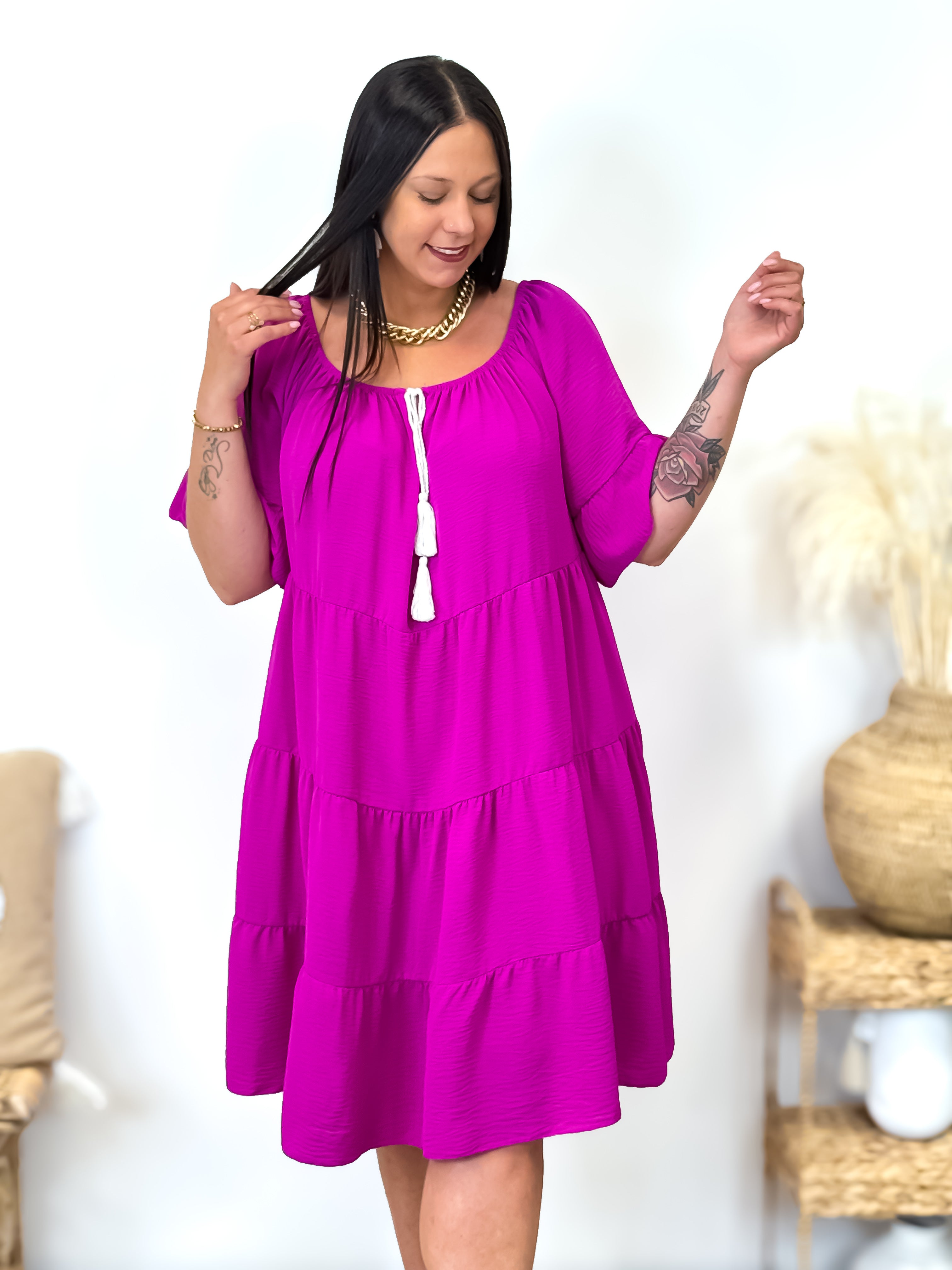 Jurk - Dublin - Magenta