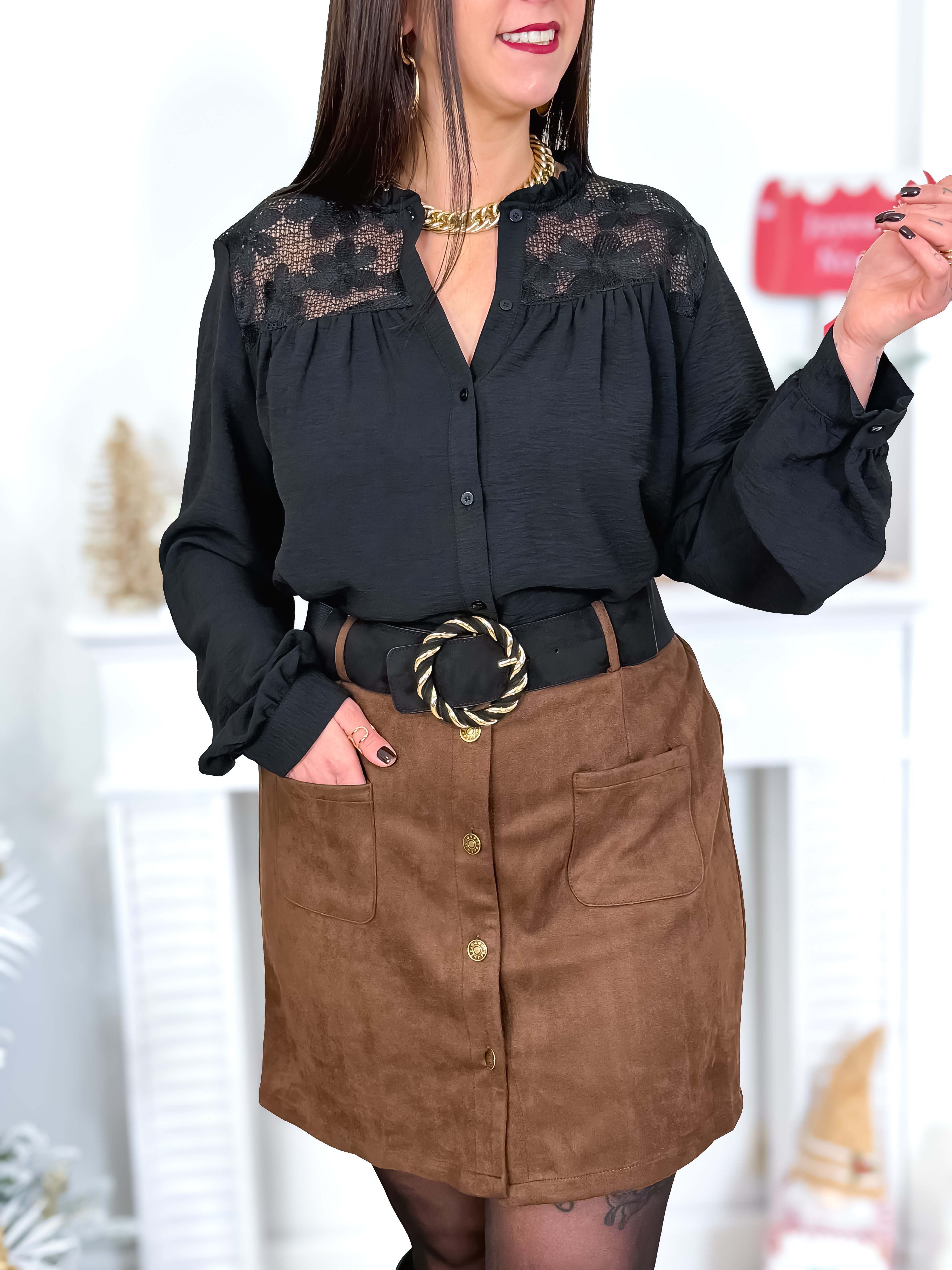 Chemisier - Flora - Noir