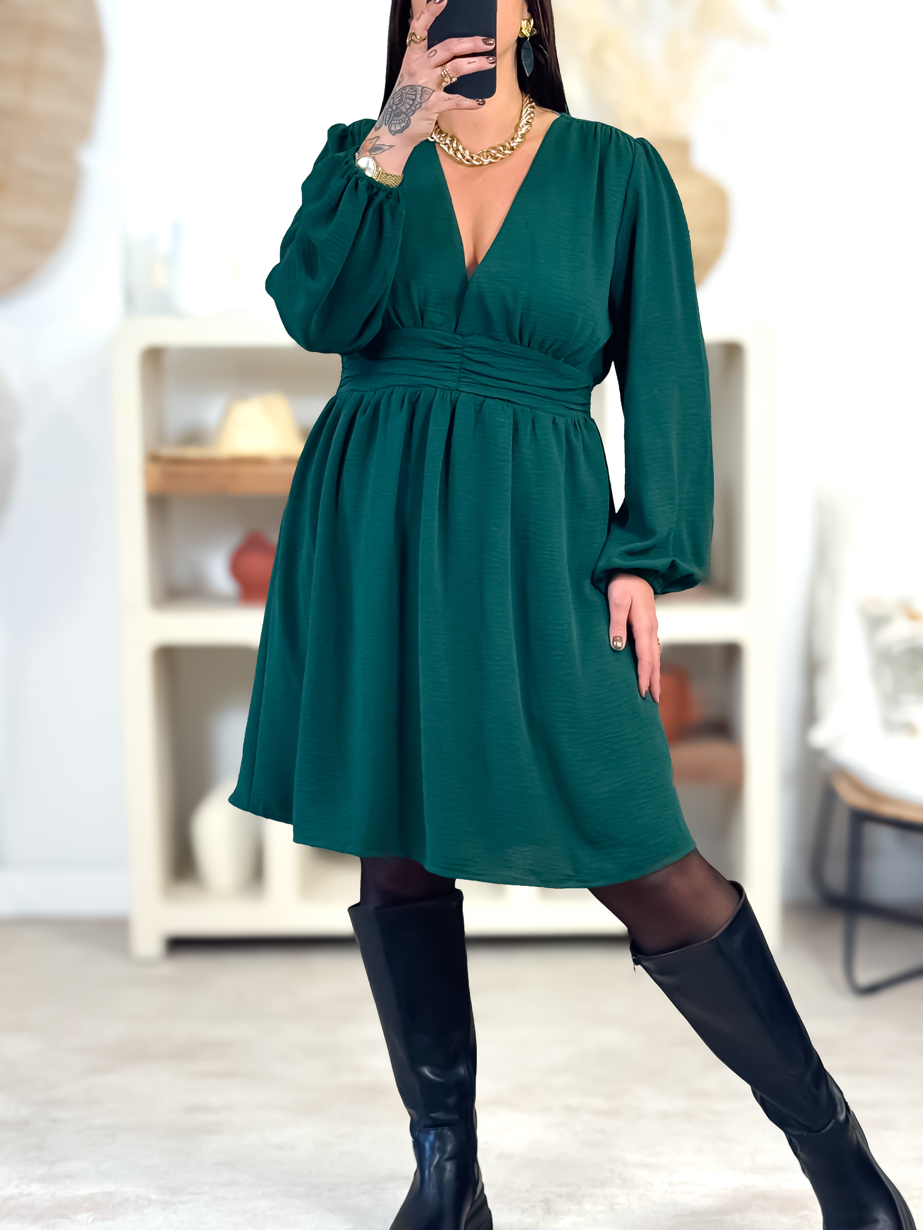 Robe Courte - Lena - Vert
