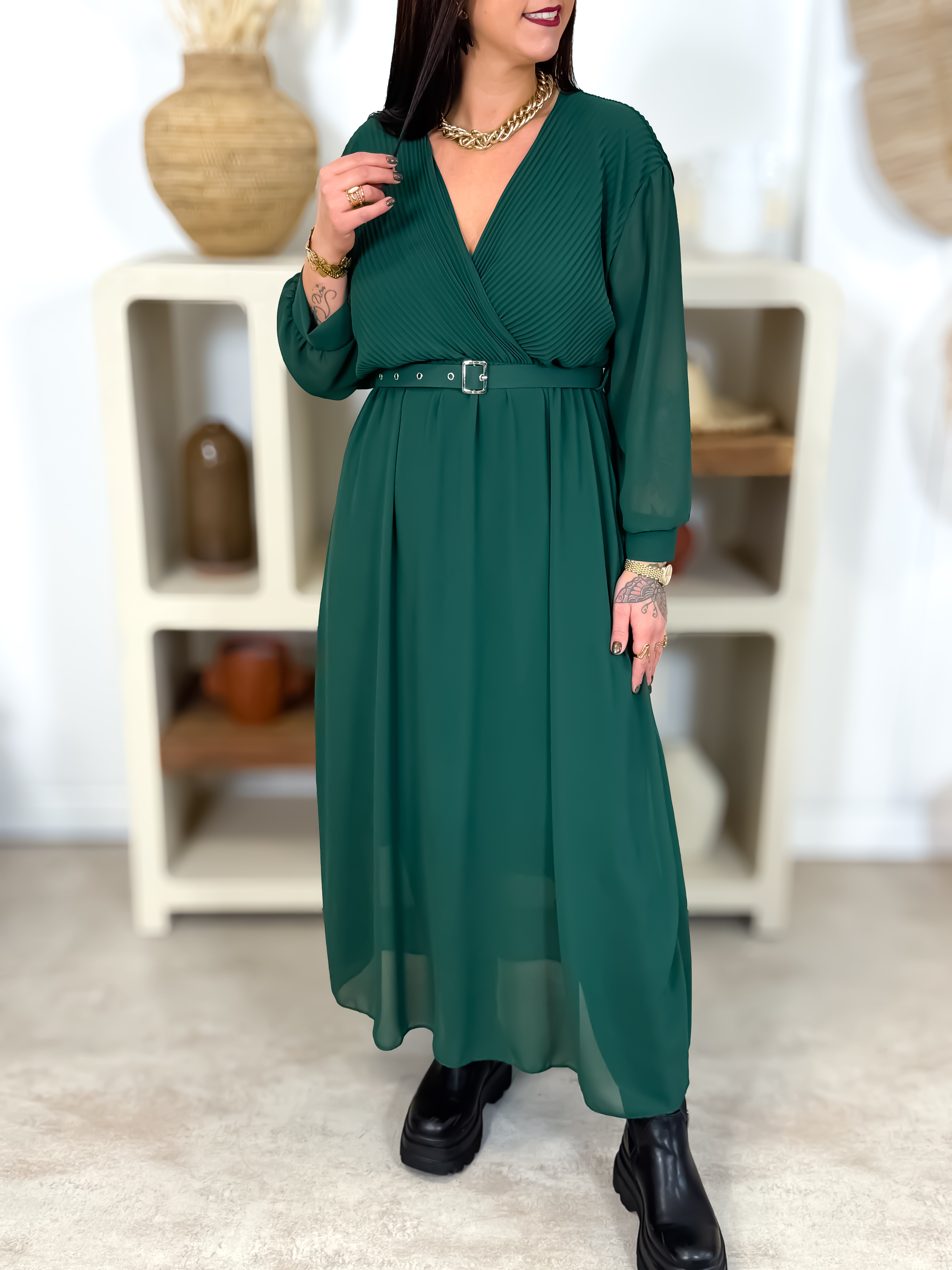 Robe Longue - Krystelle - Vert