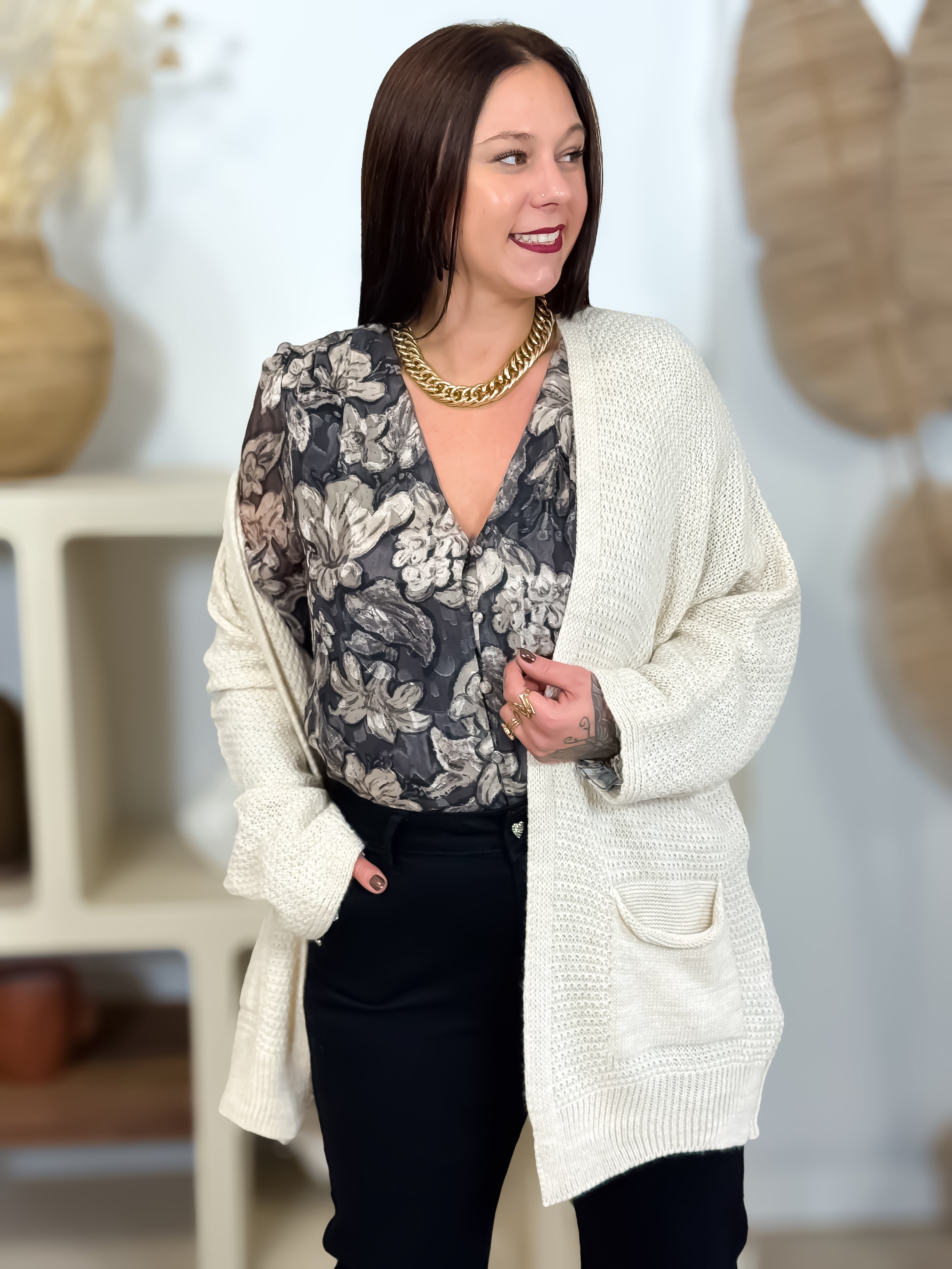 Chemisier - Linaelle - Noir & Gris