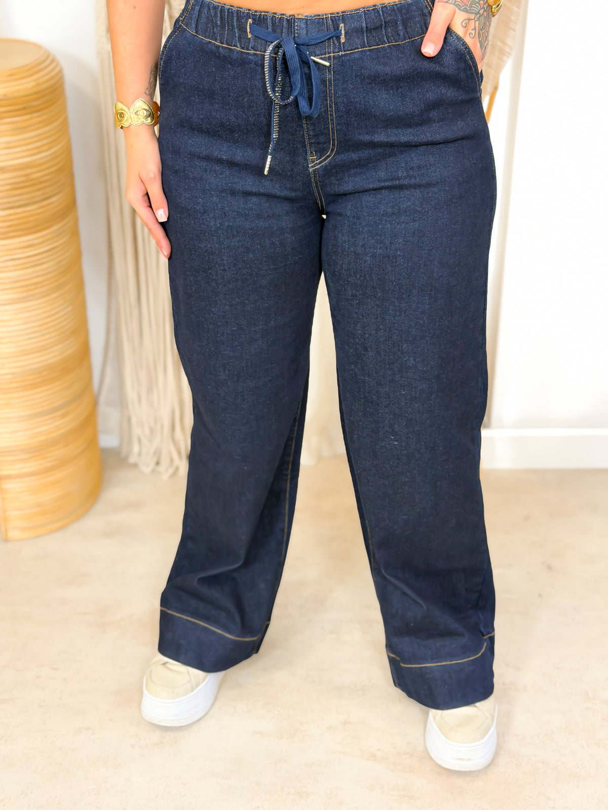 Jean large grande taille brut Nathalia – photo 2