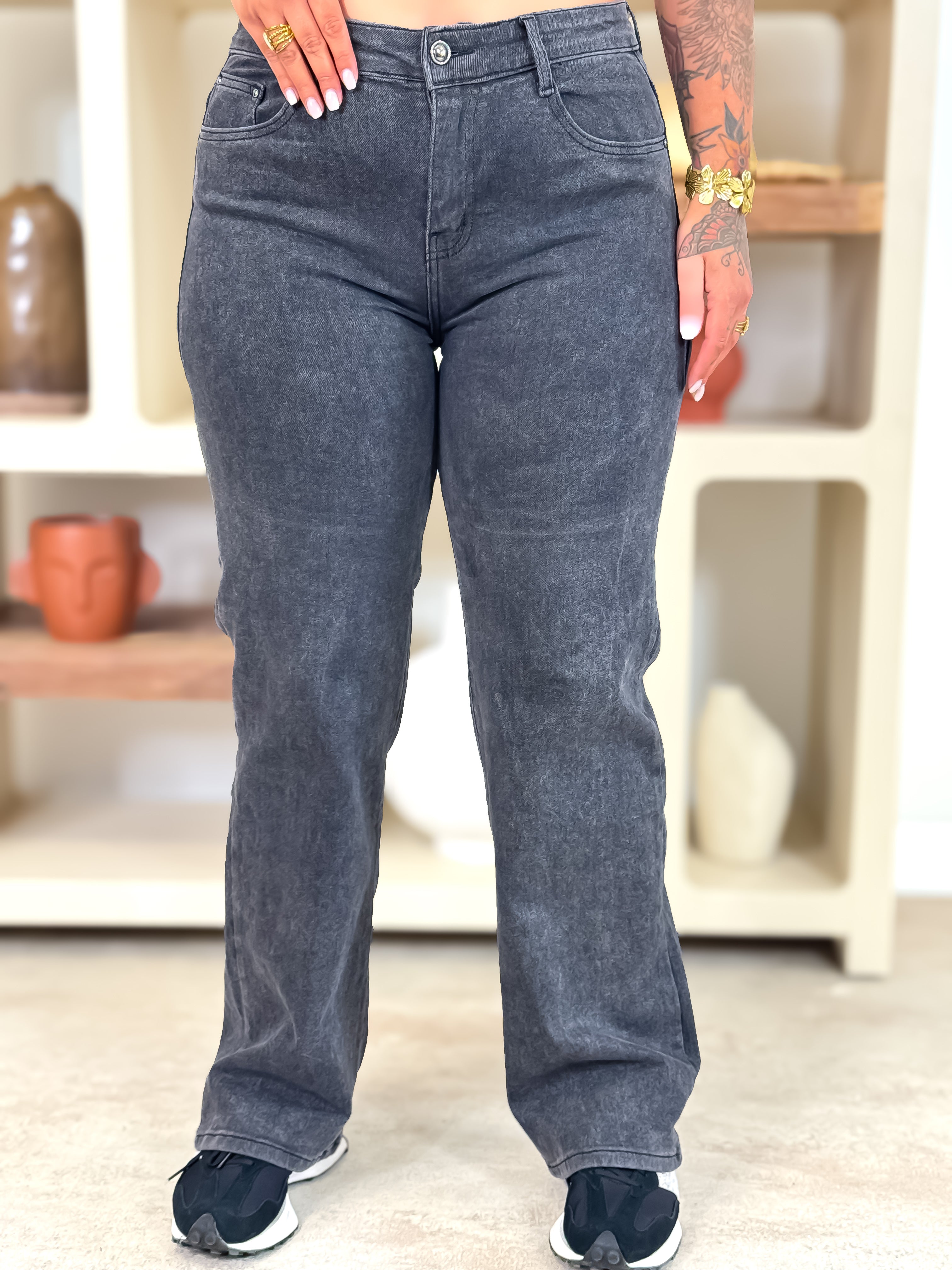 Jeans - Ambreline - Gris foncé