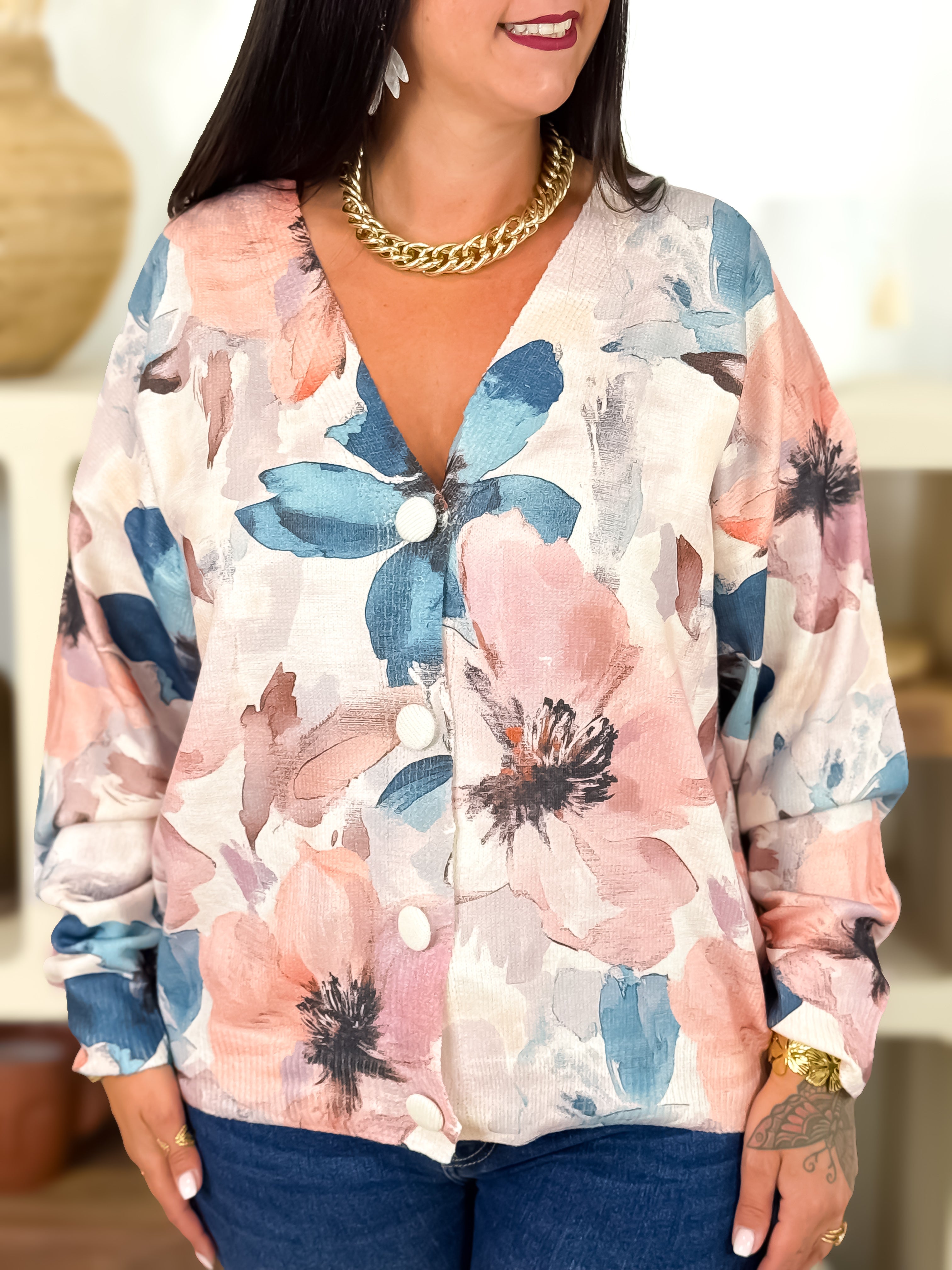 Gilet - Lynette - Beige & Rose