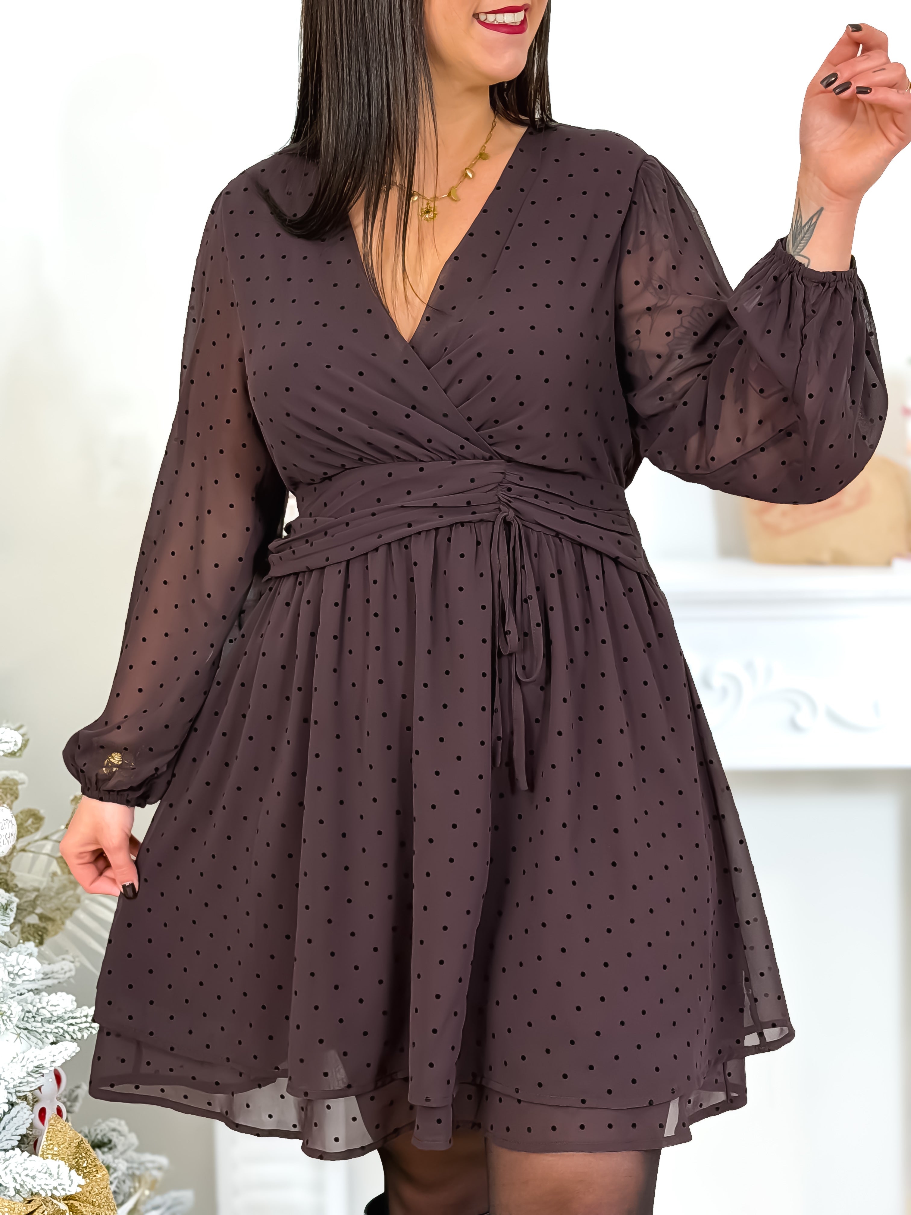 Robe courte - Chloé - Marron