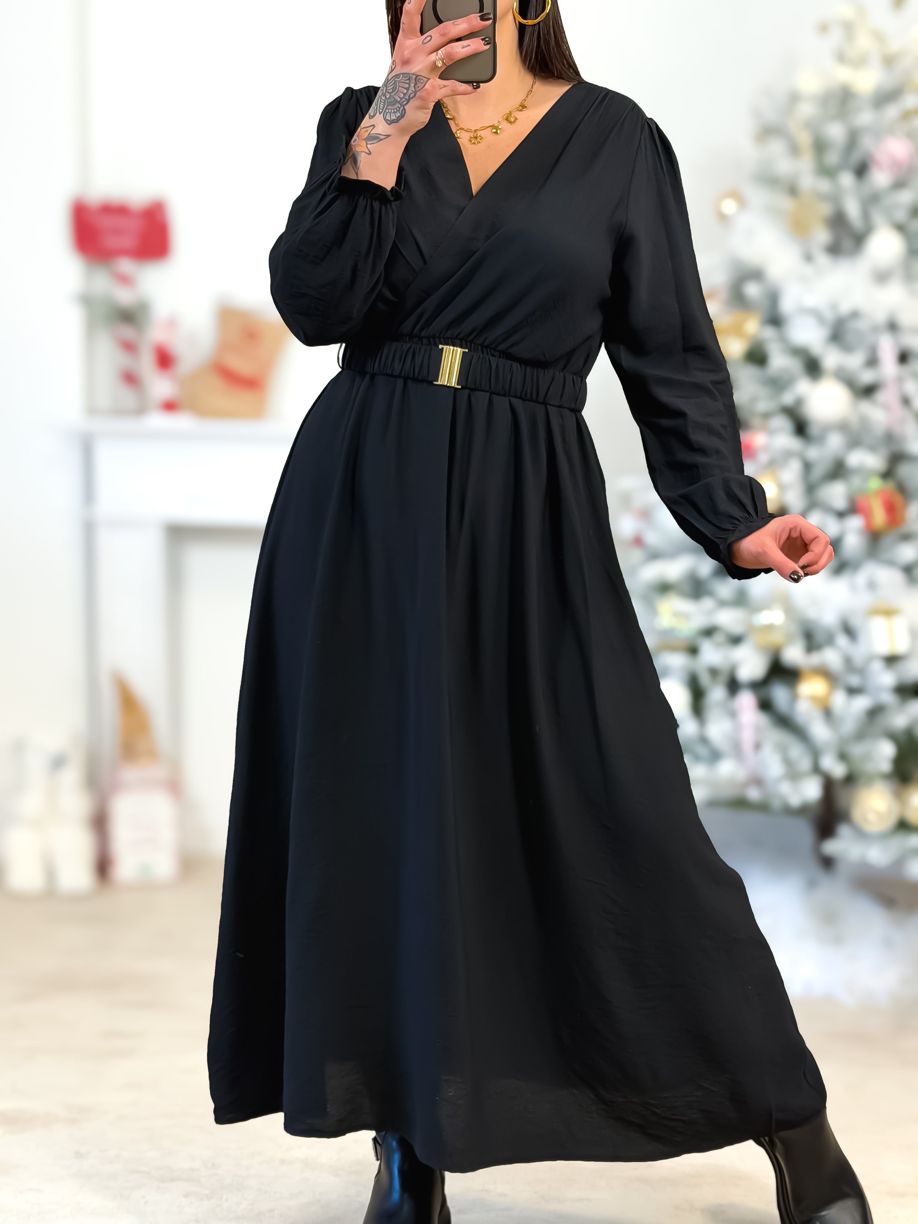 Robe Longue - Lucia - Noir