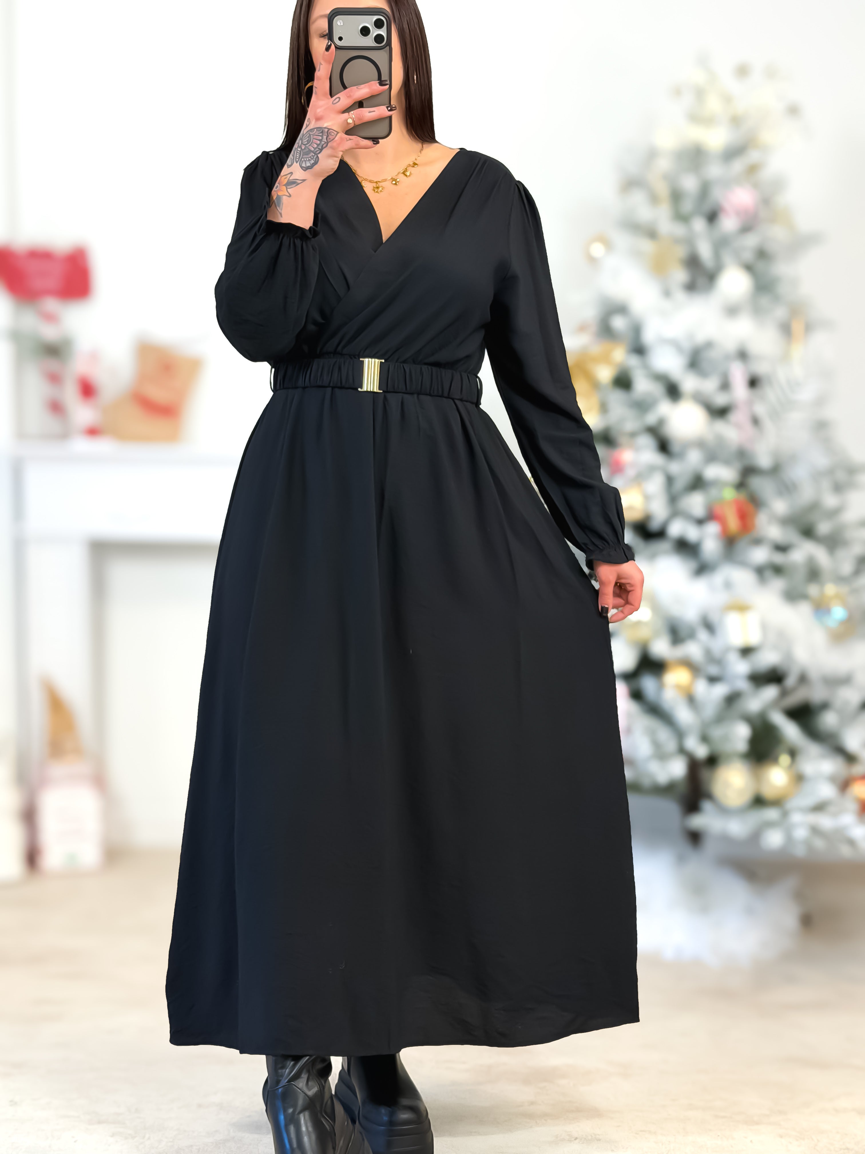 Robe Longue - Lucia - Noir