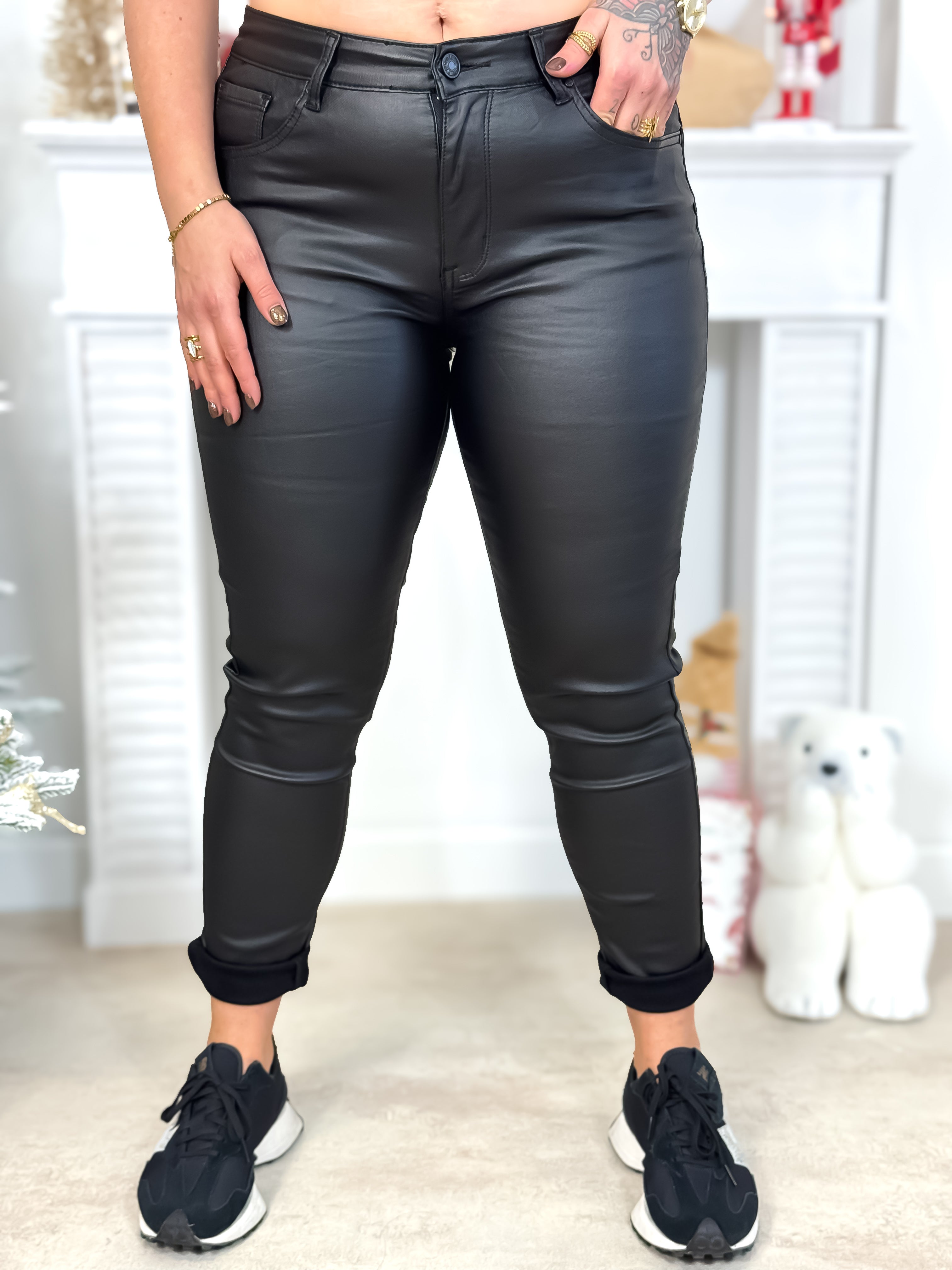 Pantalon Simili Cuir - Soa - Noir
