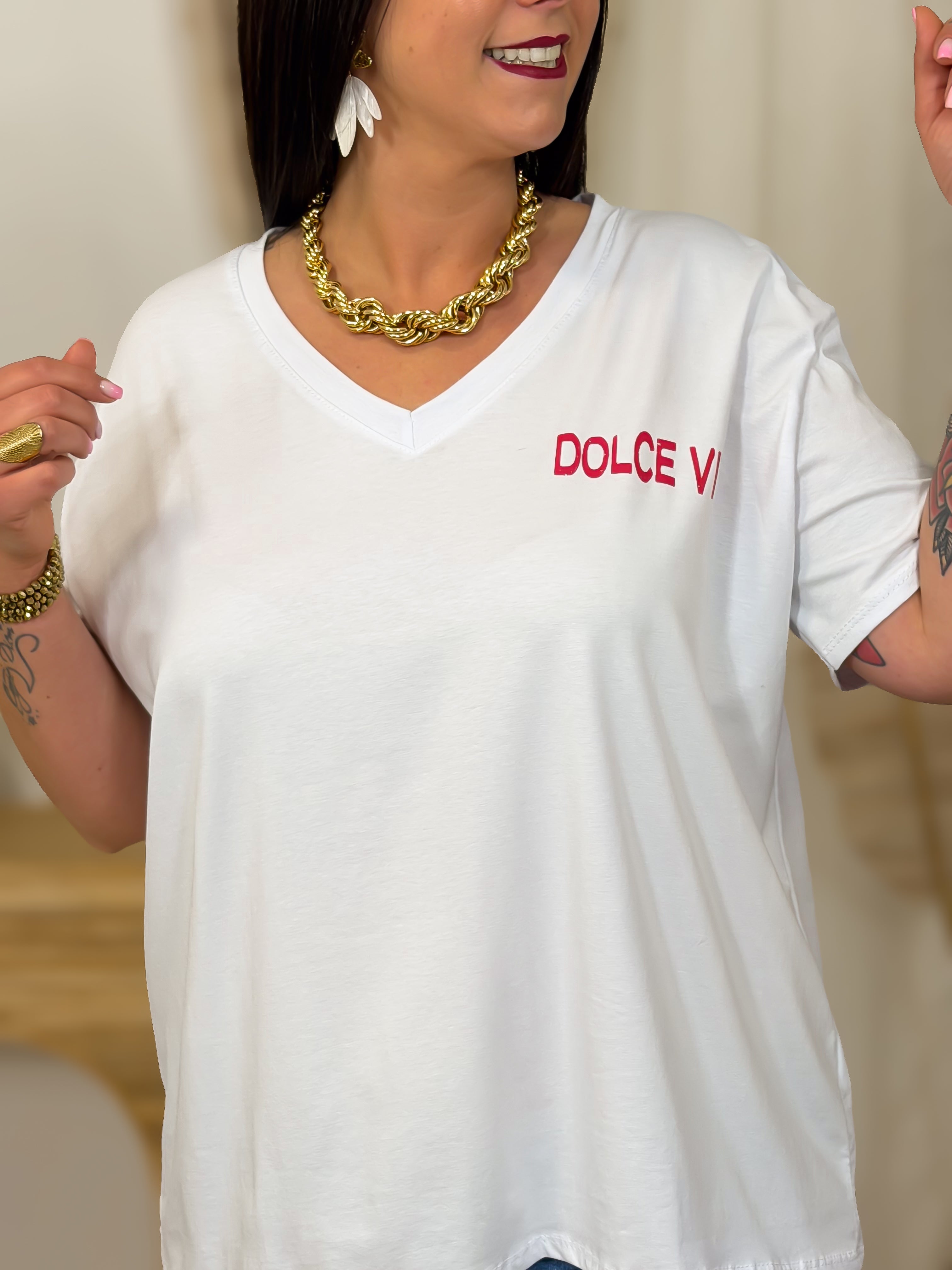 T-shirt - Leila - Geel