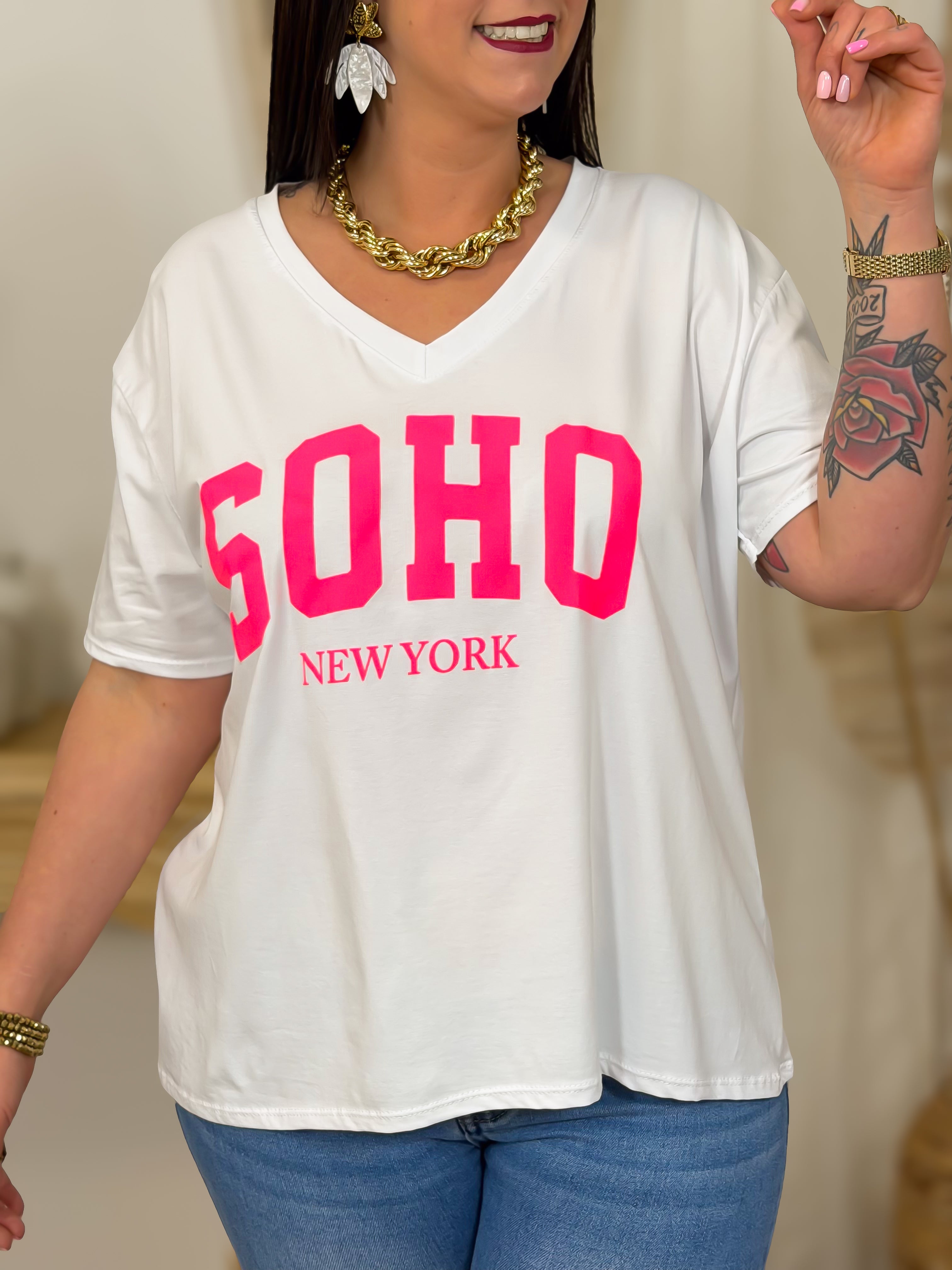 T-shirt - Leila - Geel