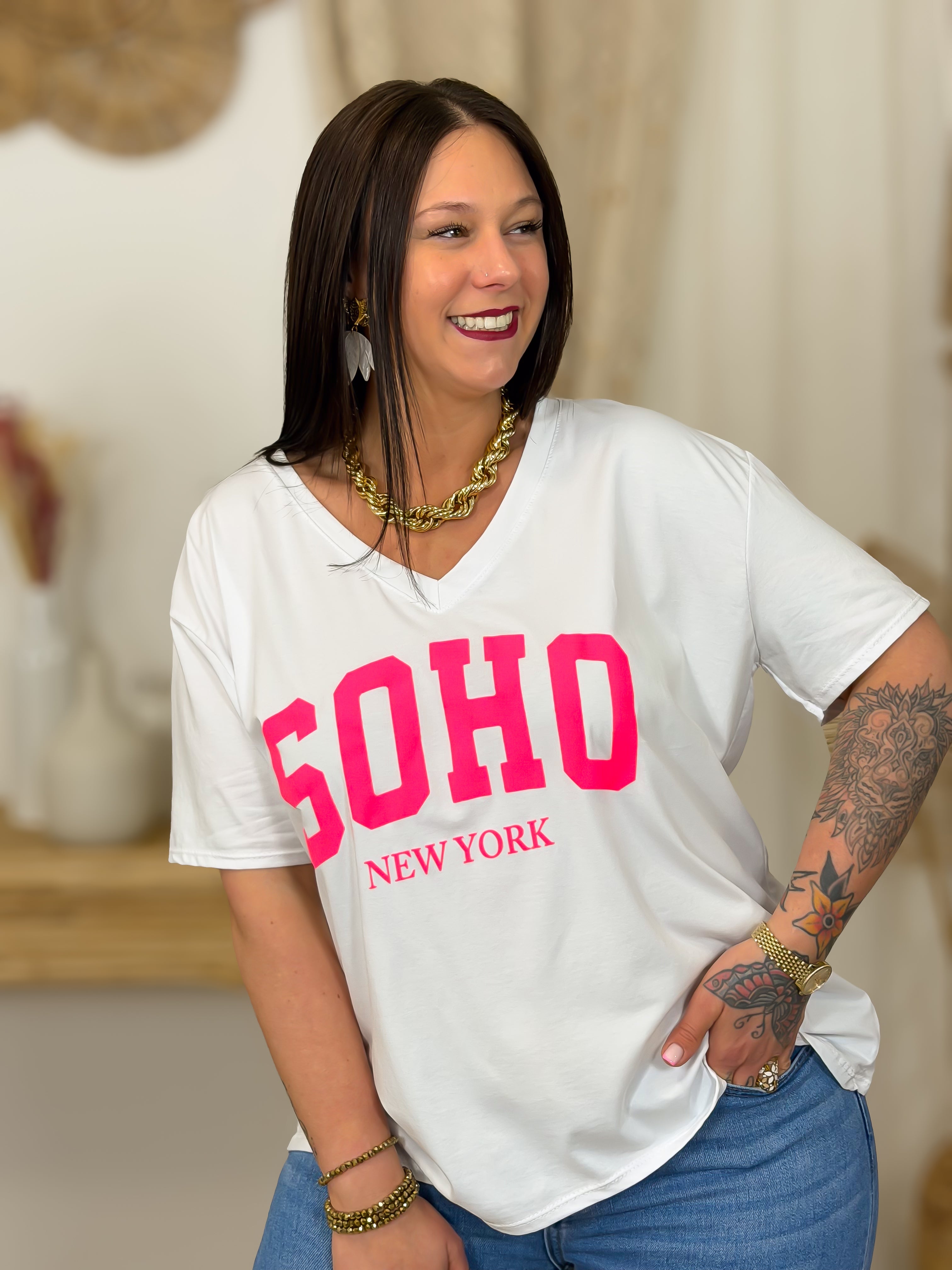 T-shirt - Leila - Geel
