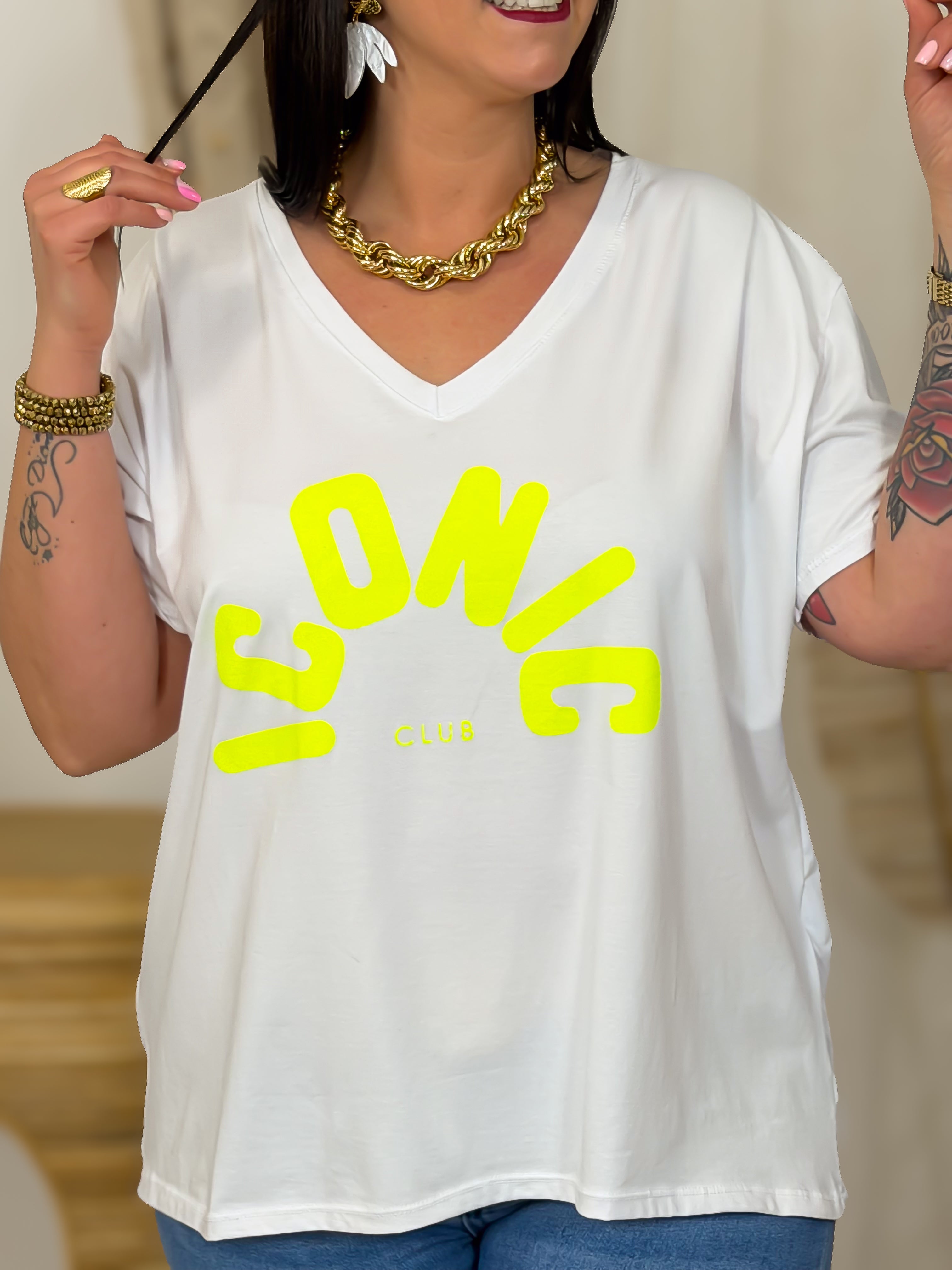 T-shirt - Leila - Geel