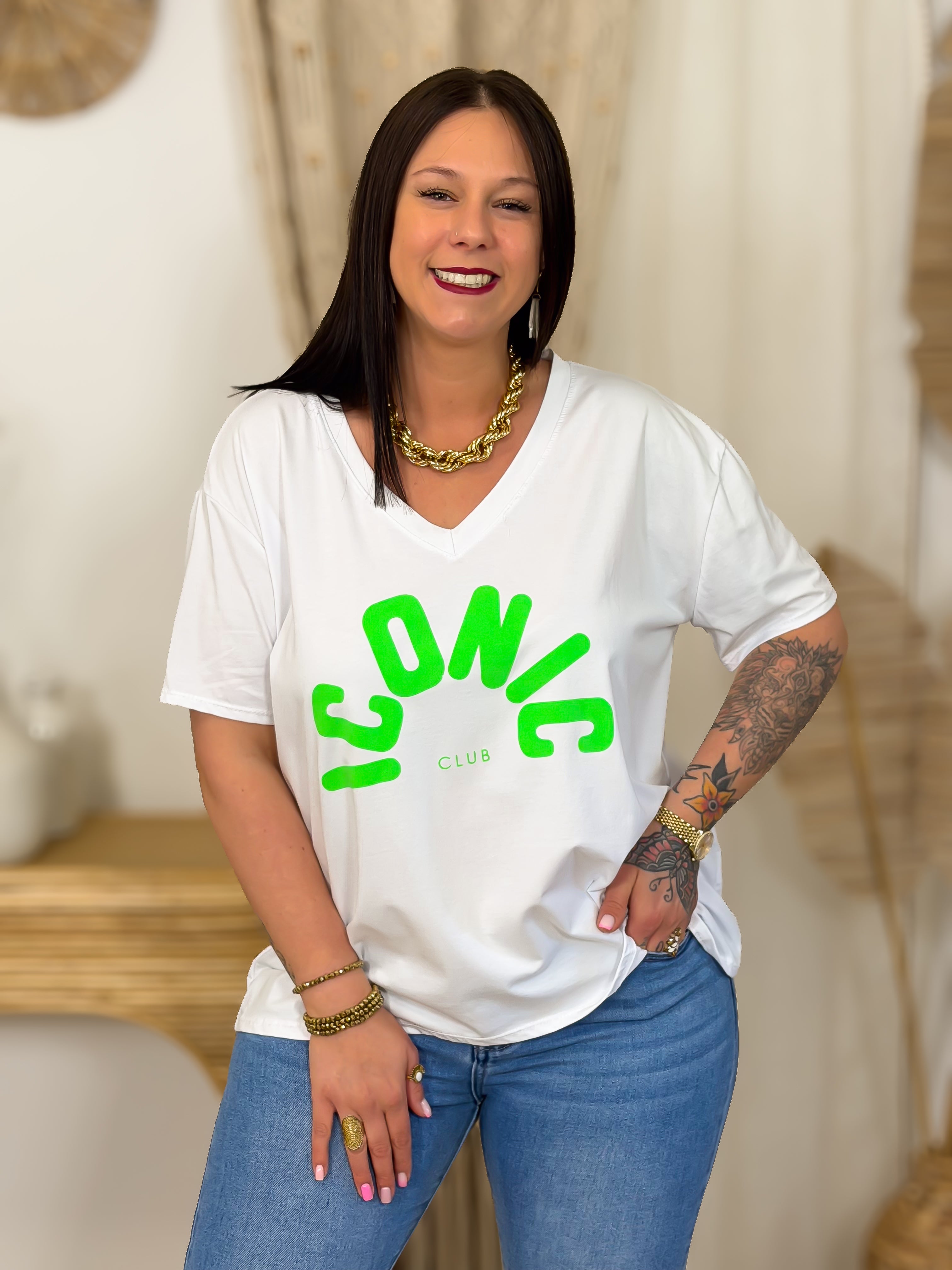 T-shirt - Leila - Geel