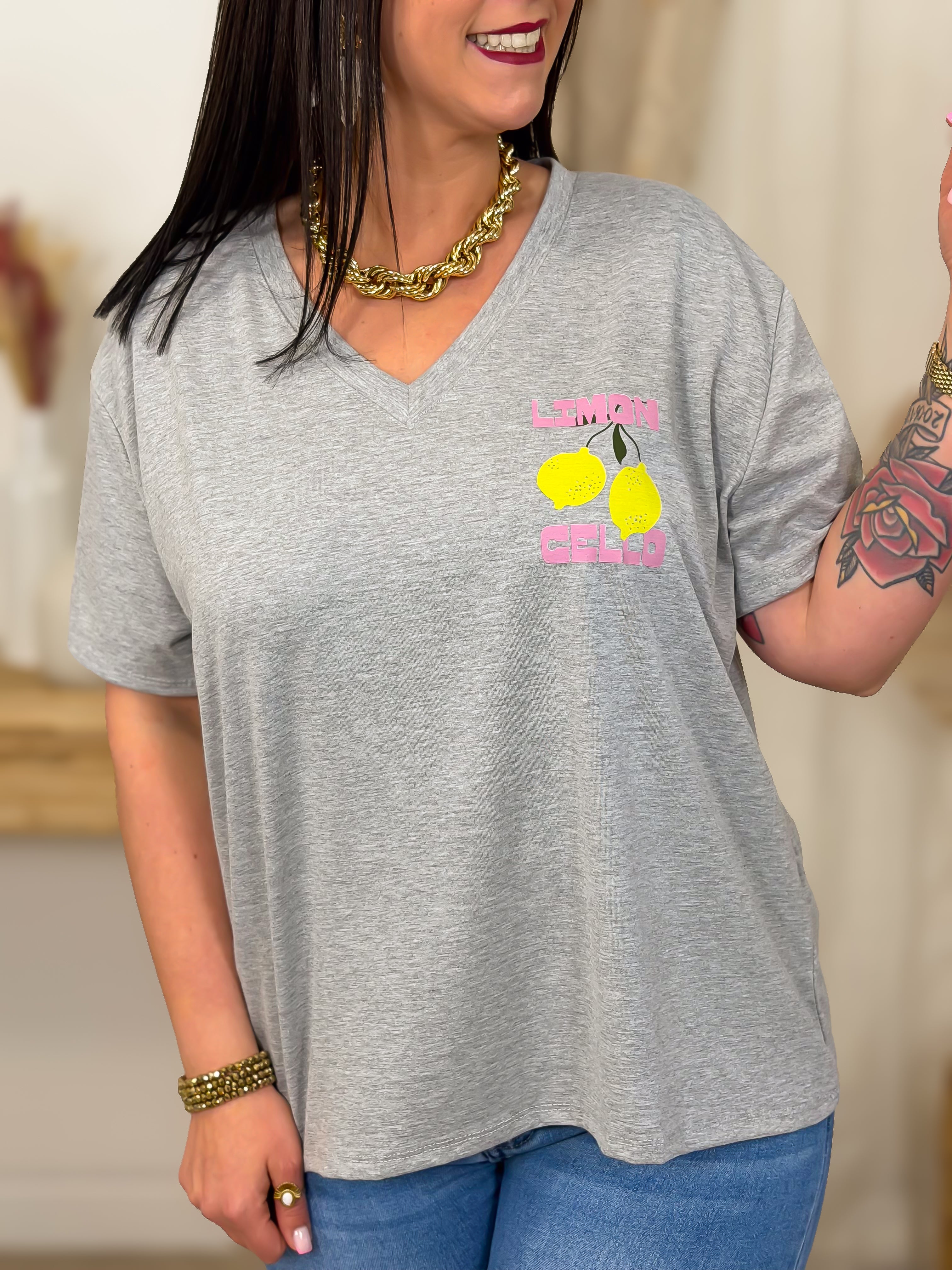 T-shirt - Leila - Geel