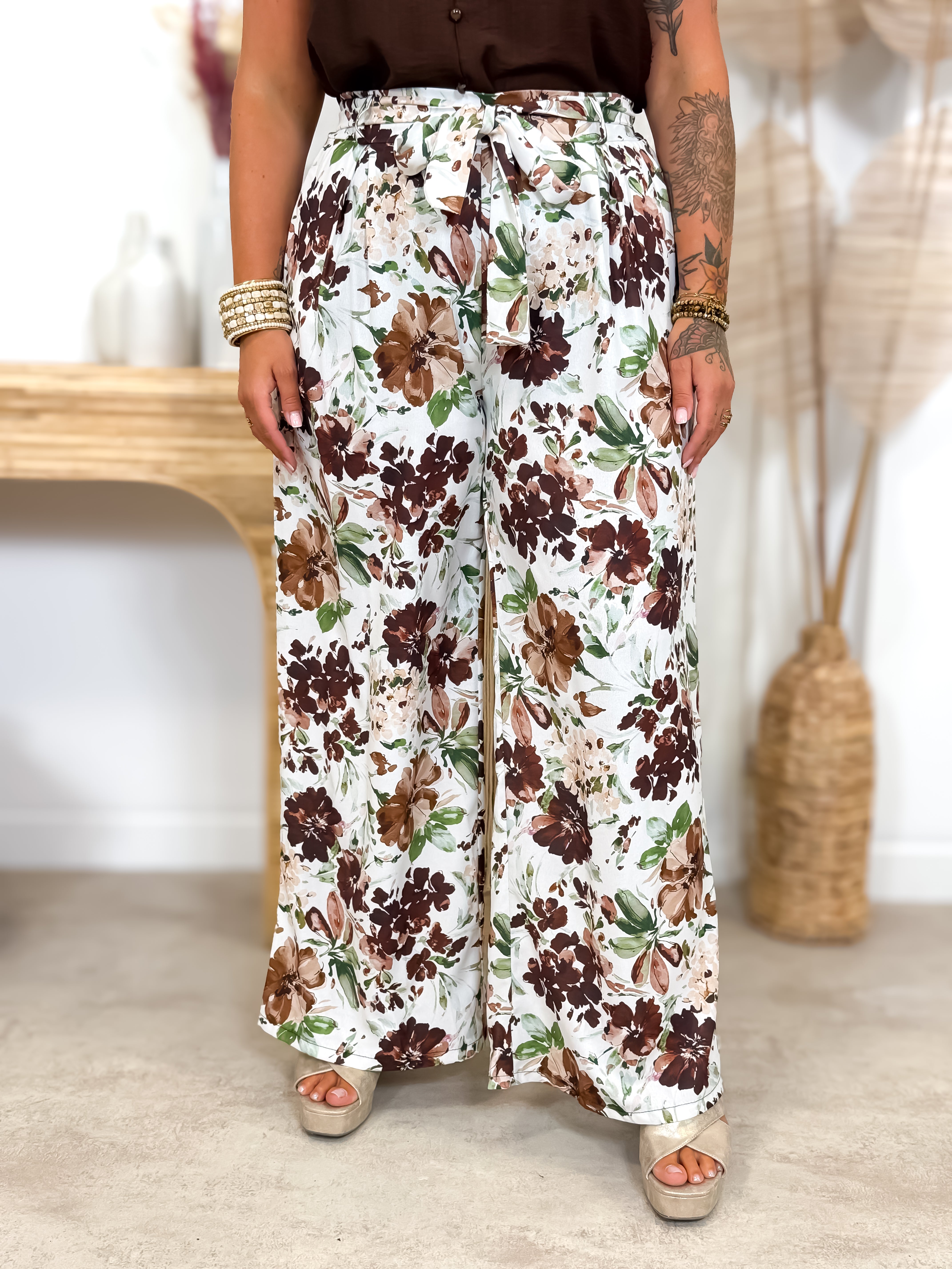Pantalon - Rayna - Blanc & Chocolat