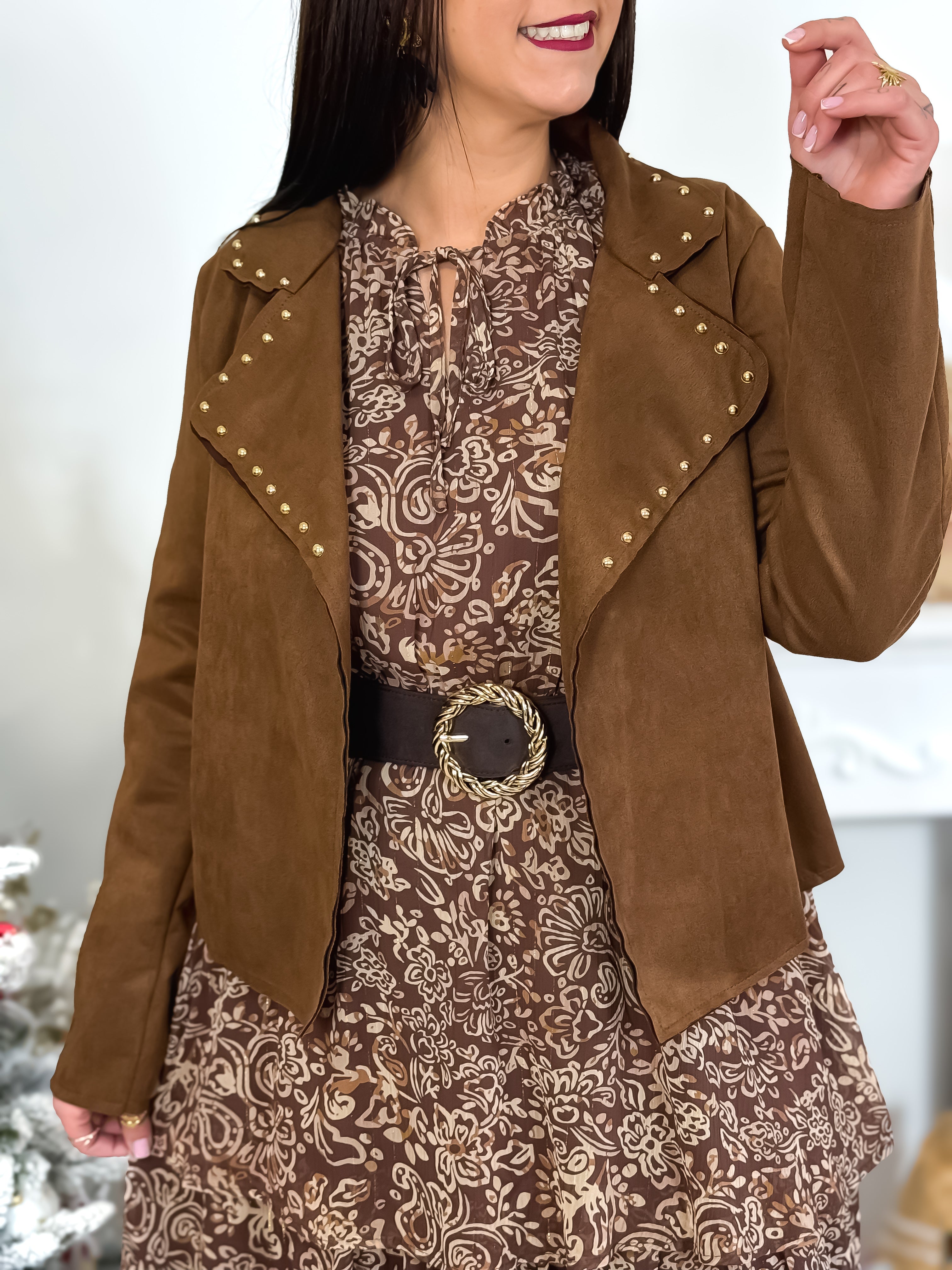 Veste - Loredana - Chocolat / PRÉVENTE 25.11 🚨