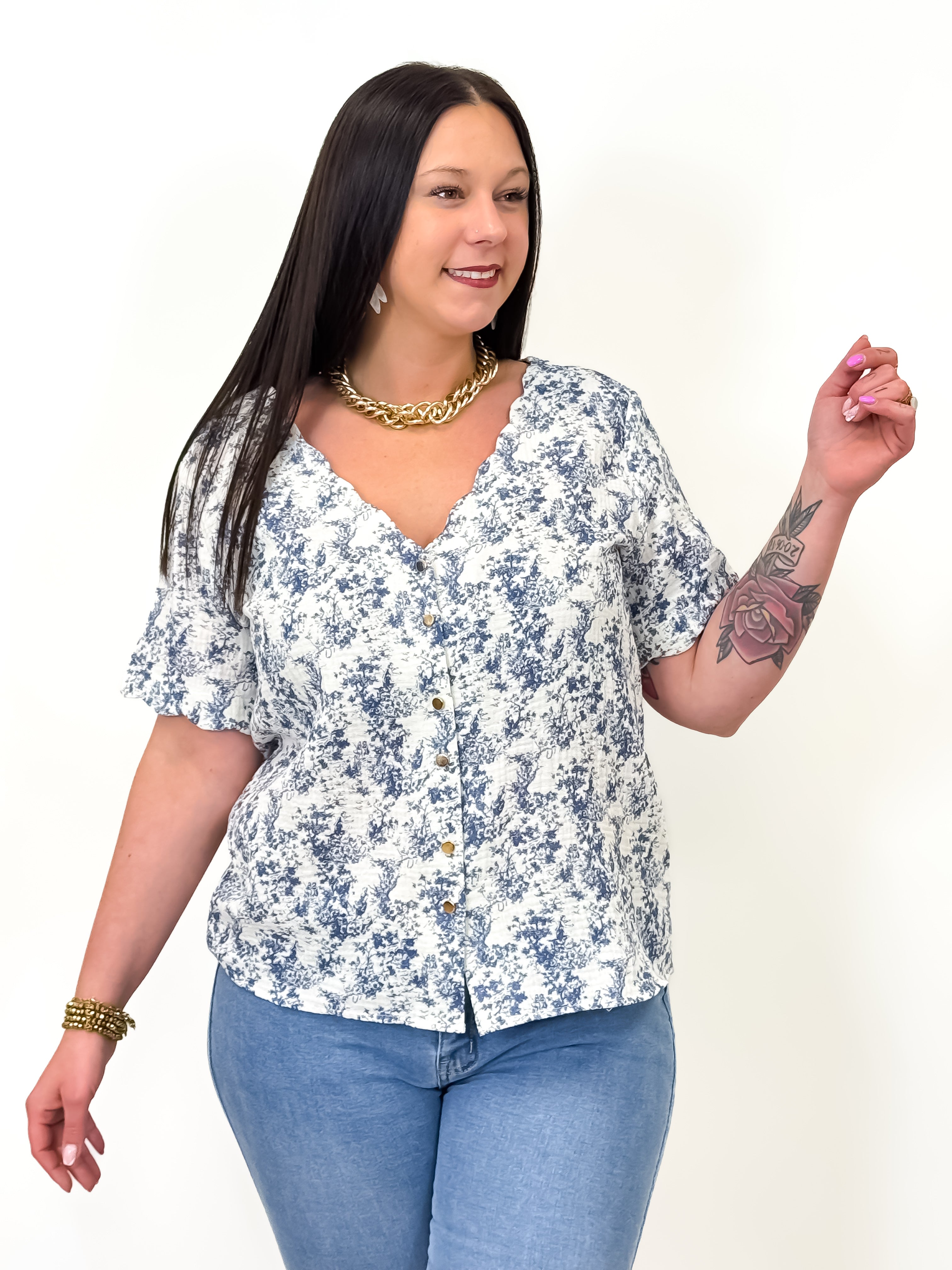 Blouse - Aurora - Bleu