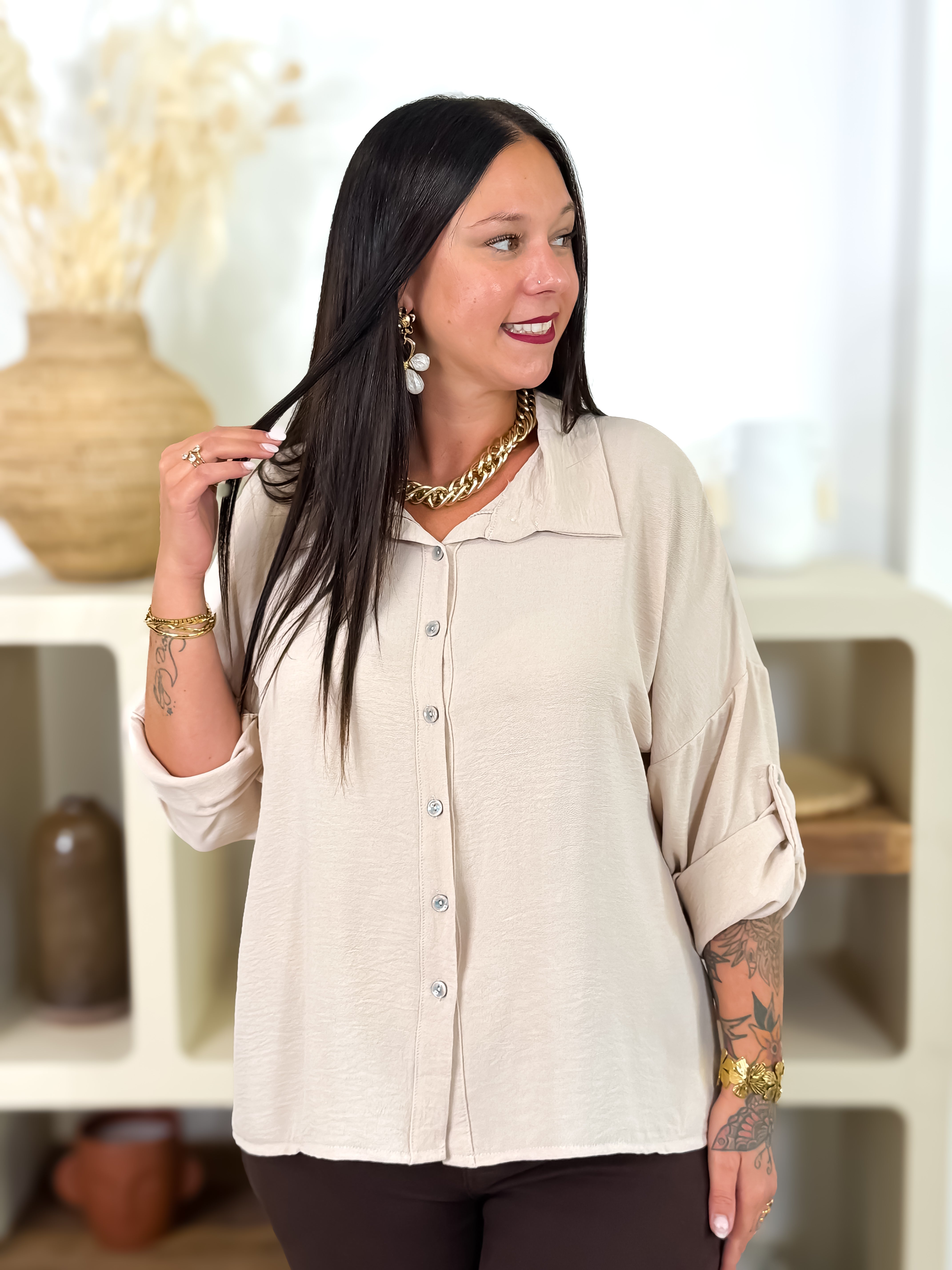 Chemise - Roxy - Beige
