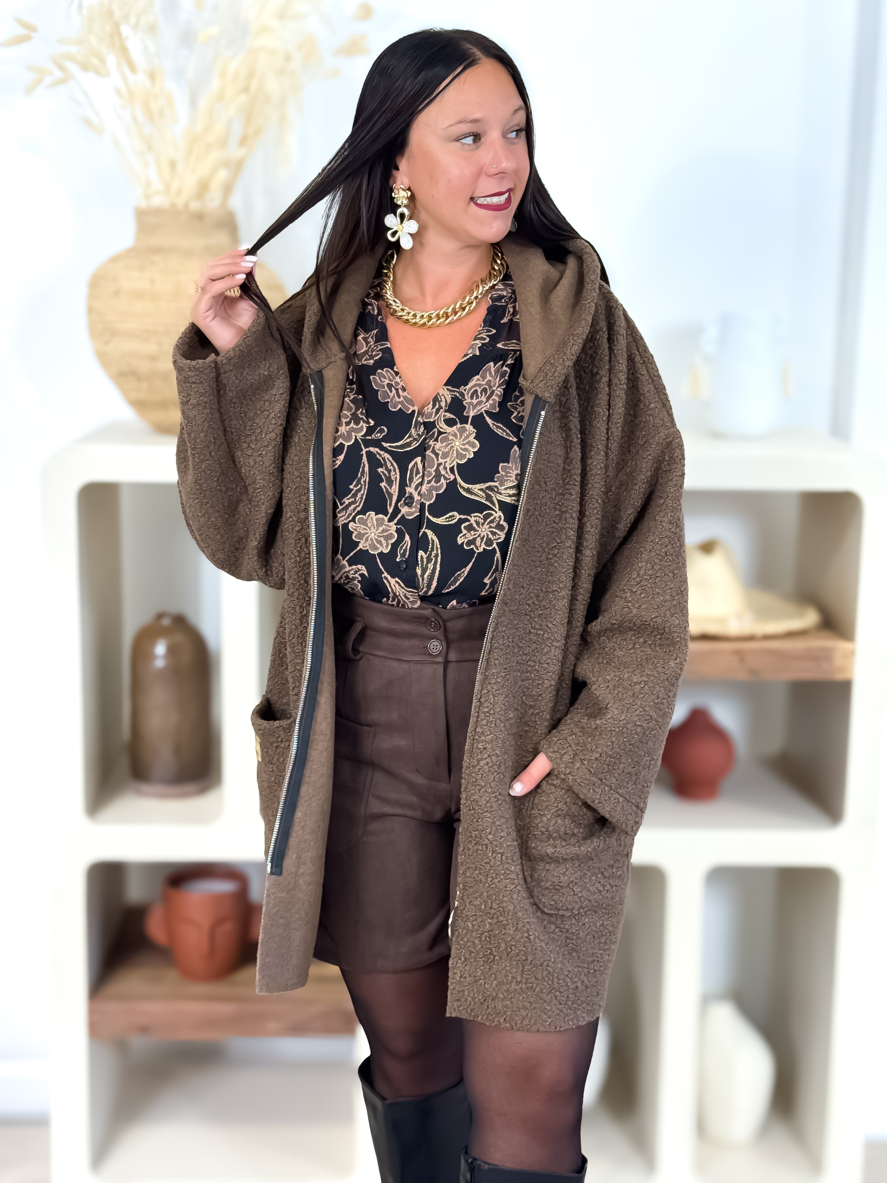 Veste - Léa - Chocolat // PRÉCOMMANDE 15.09 - 19.09