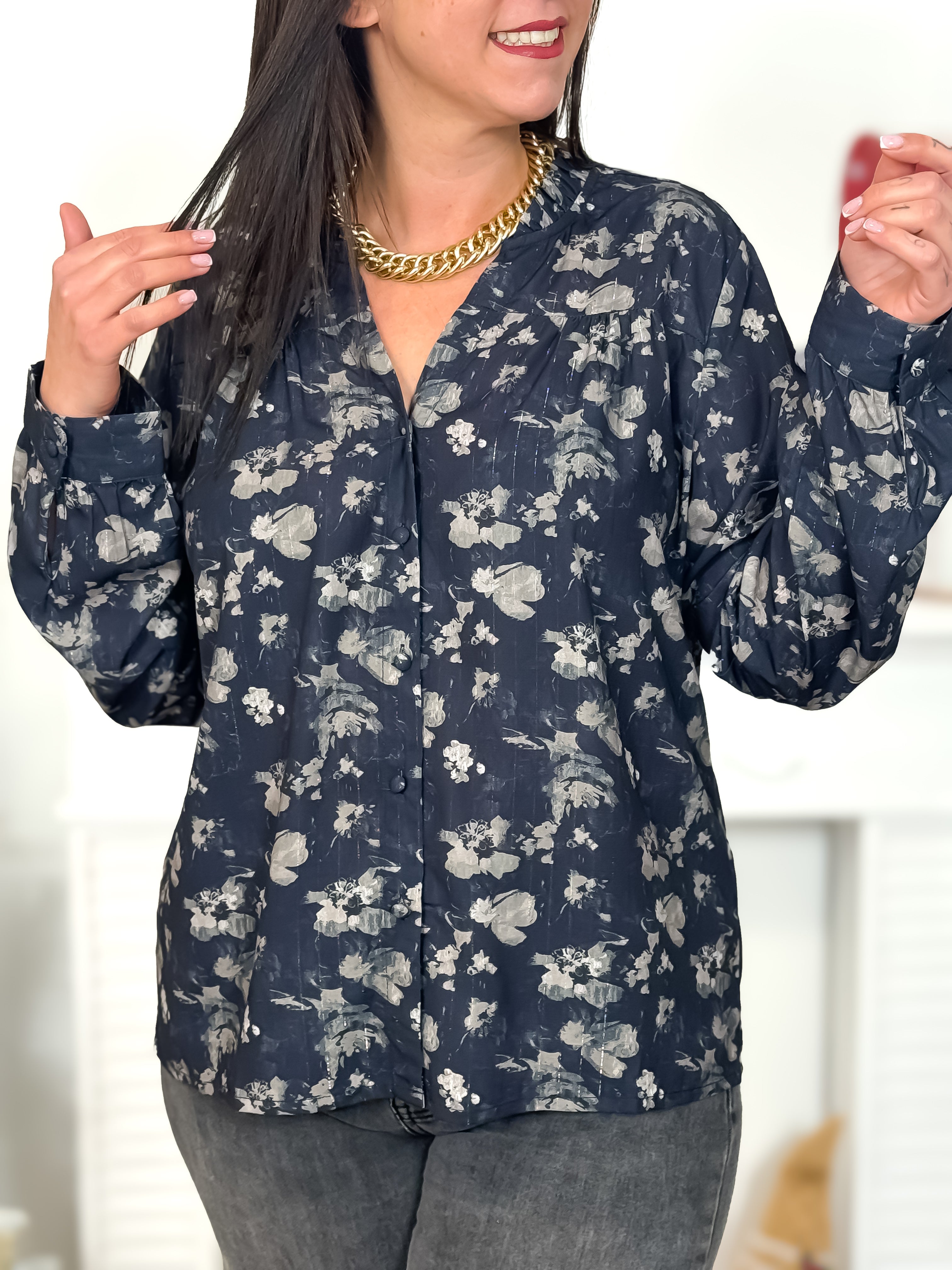 Chemisier - Ely - Noir & Gris