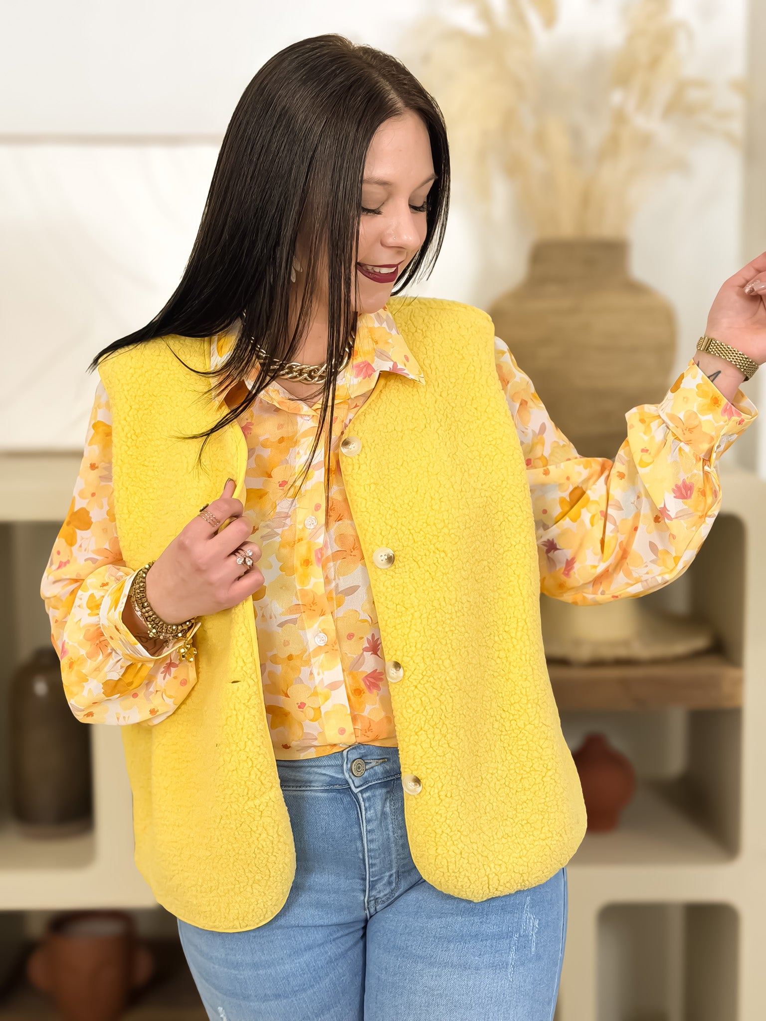 Veste Sans Manches - Déborah - Jaune