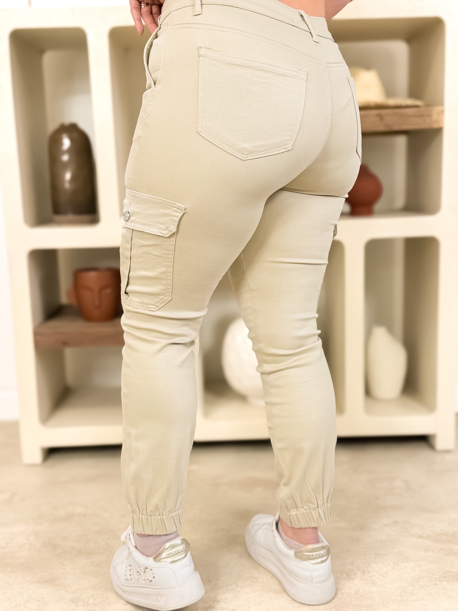 Jeans Cargo - Naellia - Beige