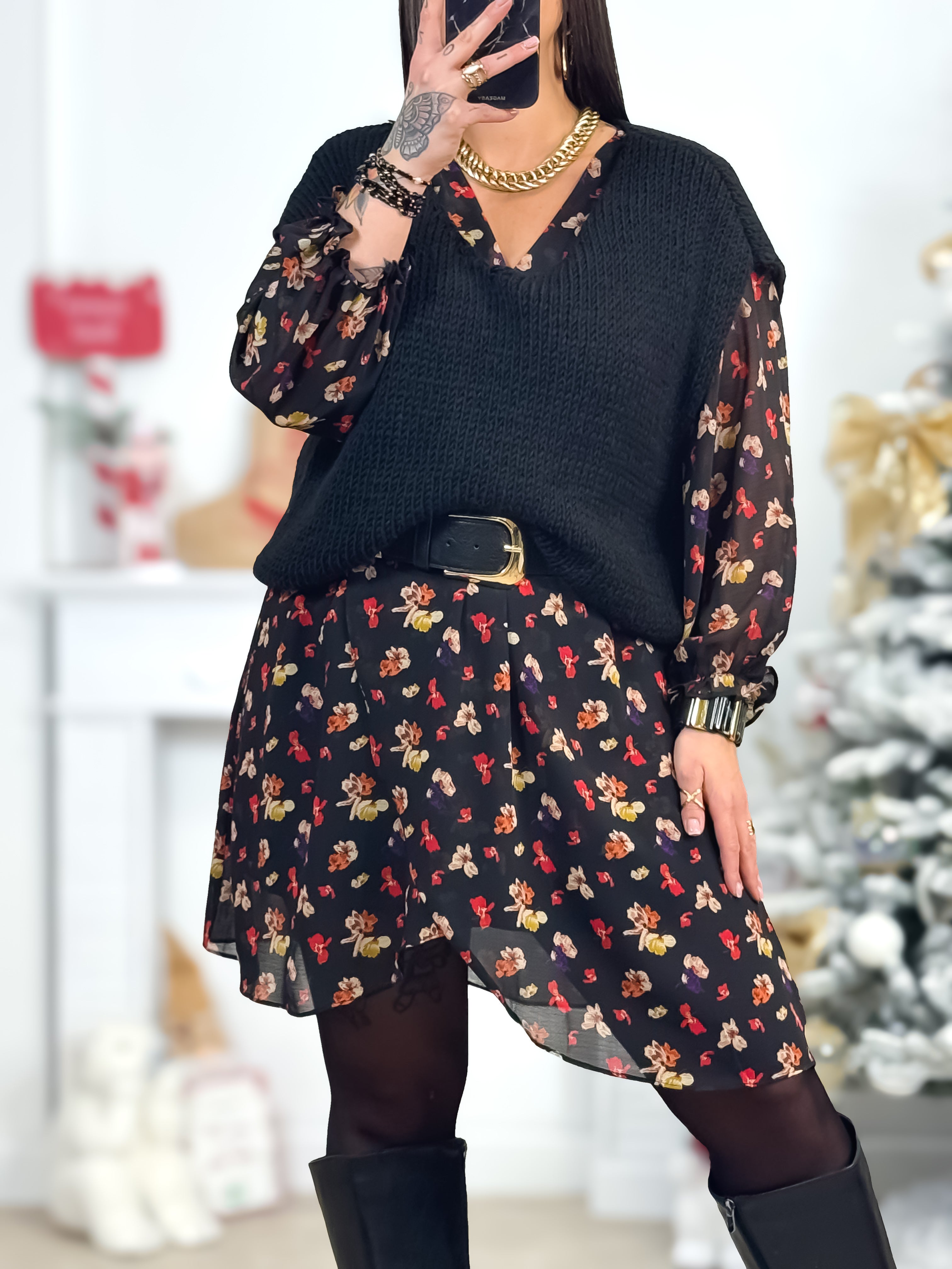 Pull Sans Manches - Lorissa - Noir