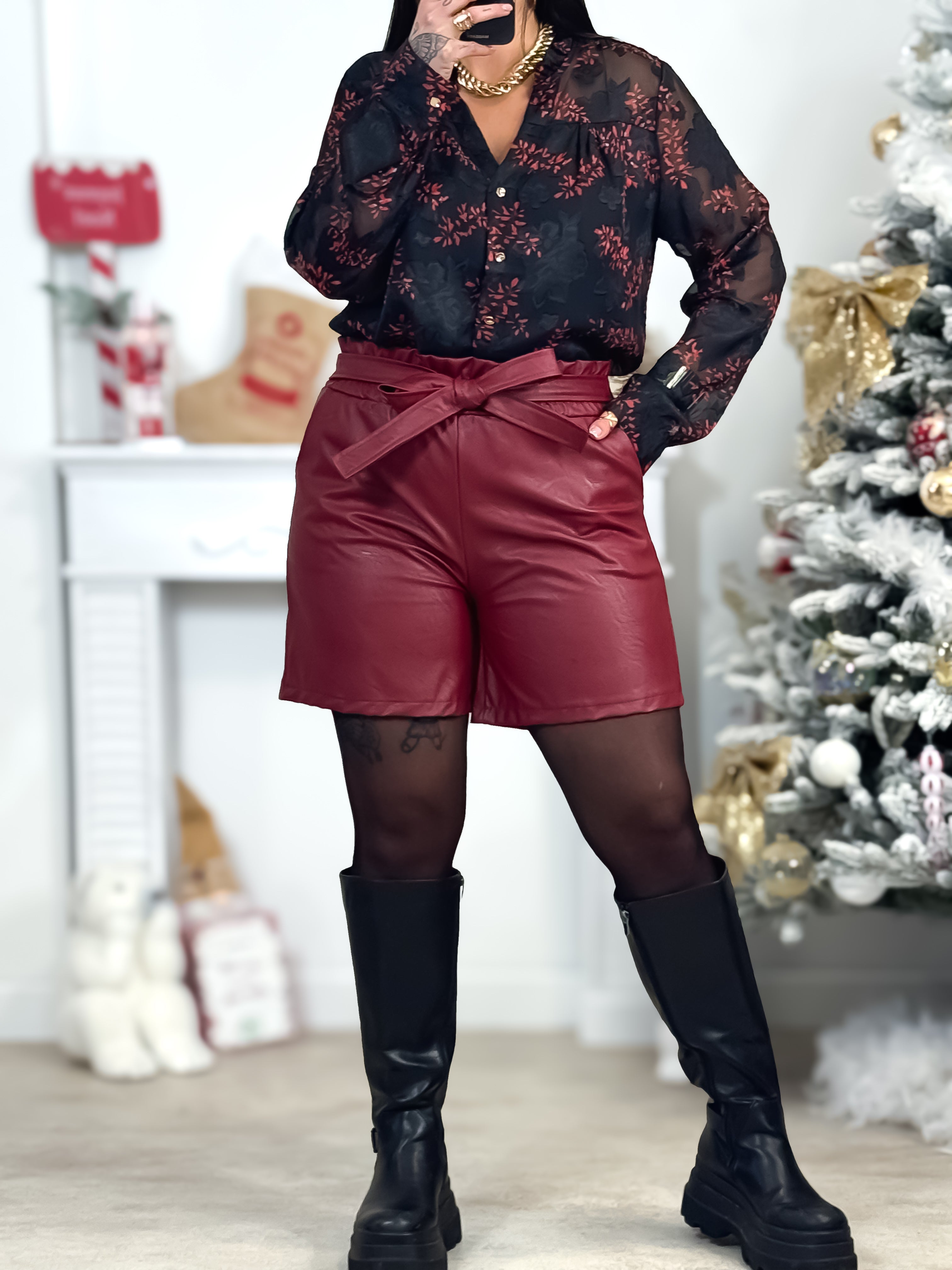 Short - Gladys - Rouge