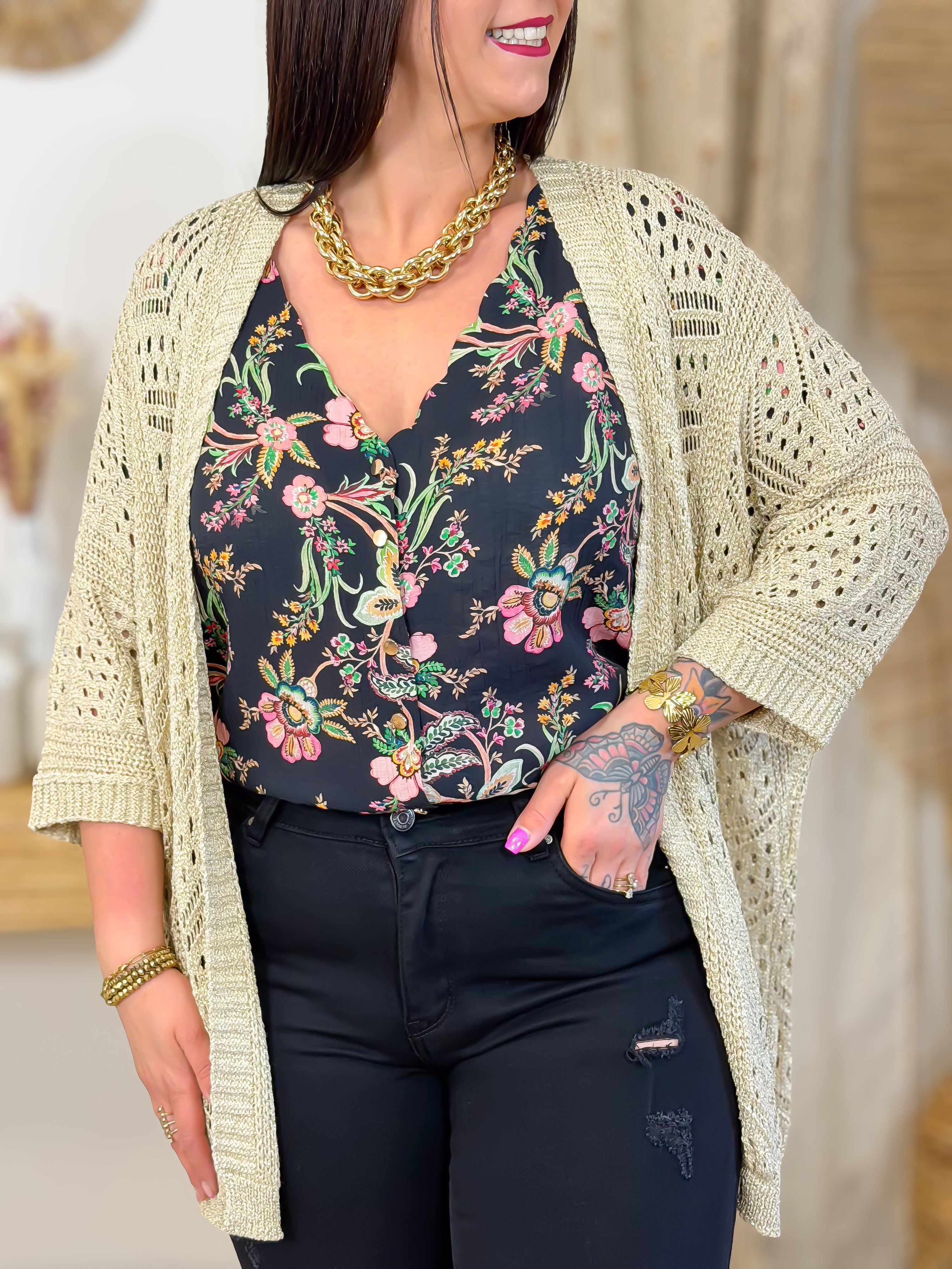 Blouse - Elie - Wit & Blauw