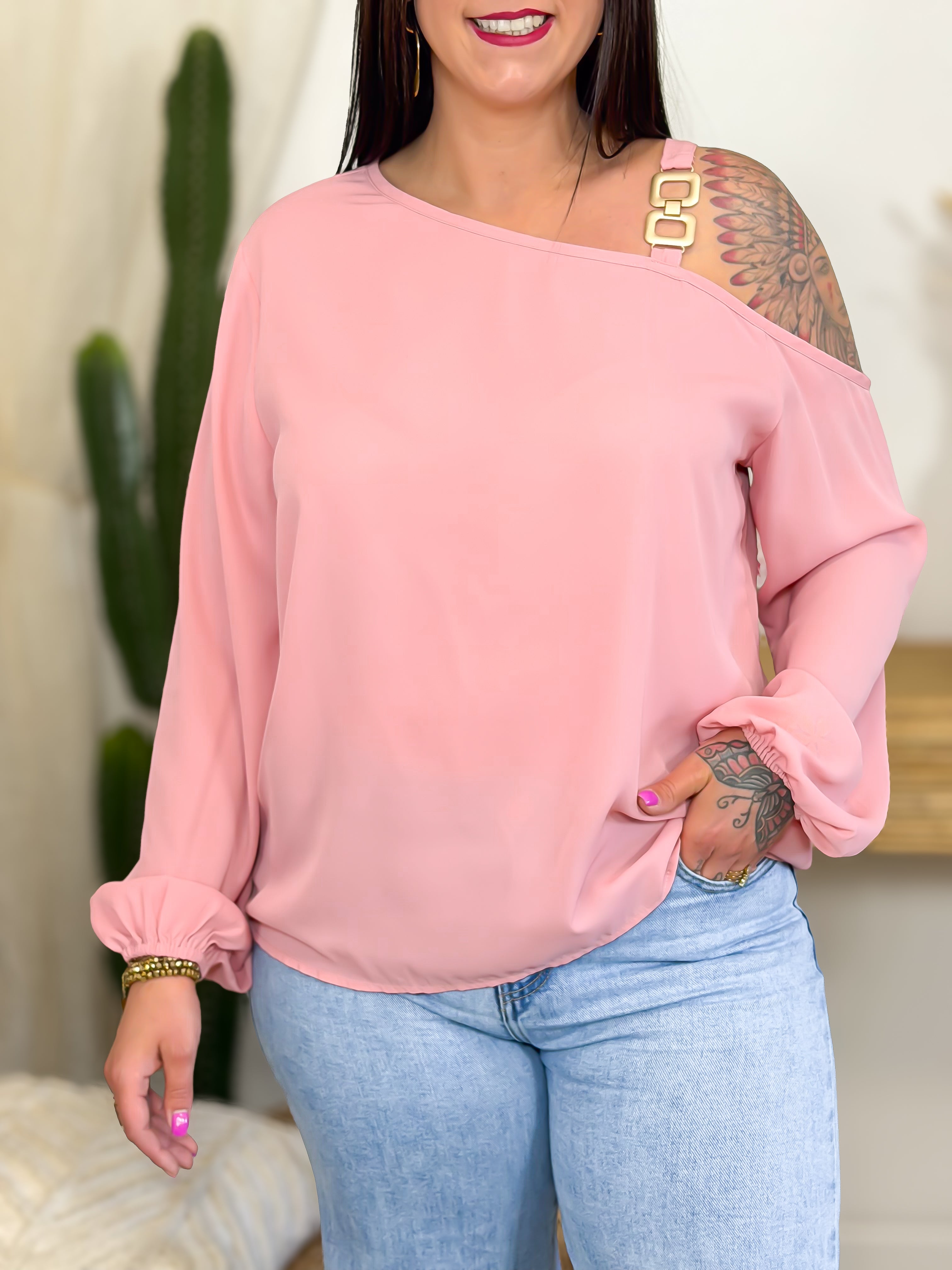 Blouse - Elie - Wit & Blauw