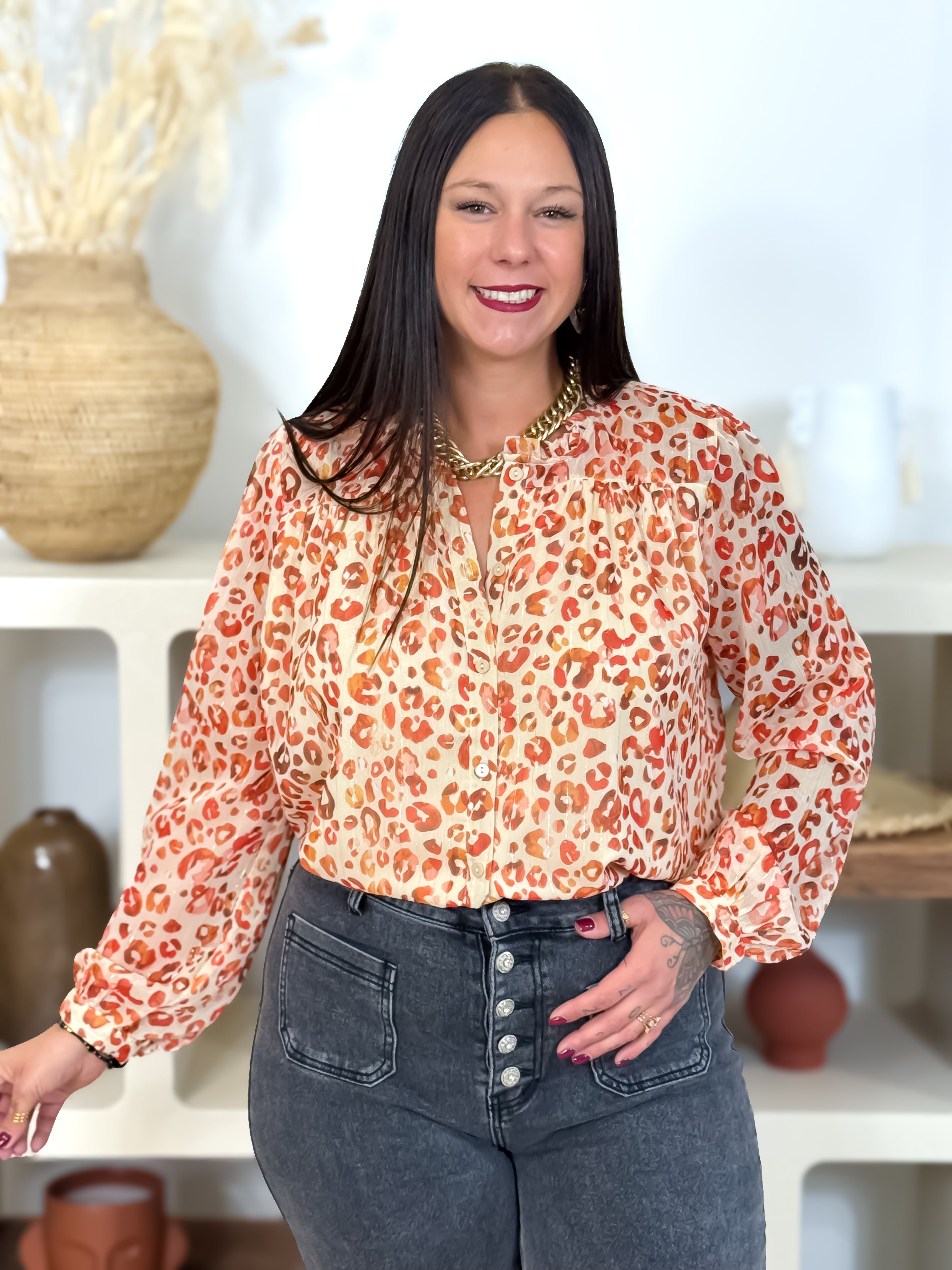 Blouse - Leslie - Luipaard