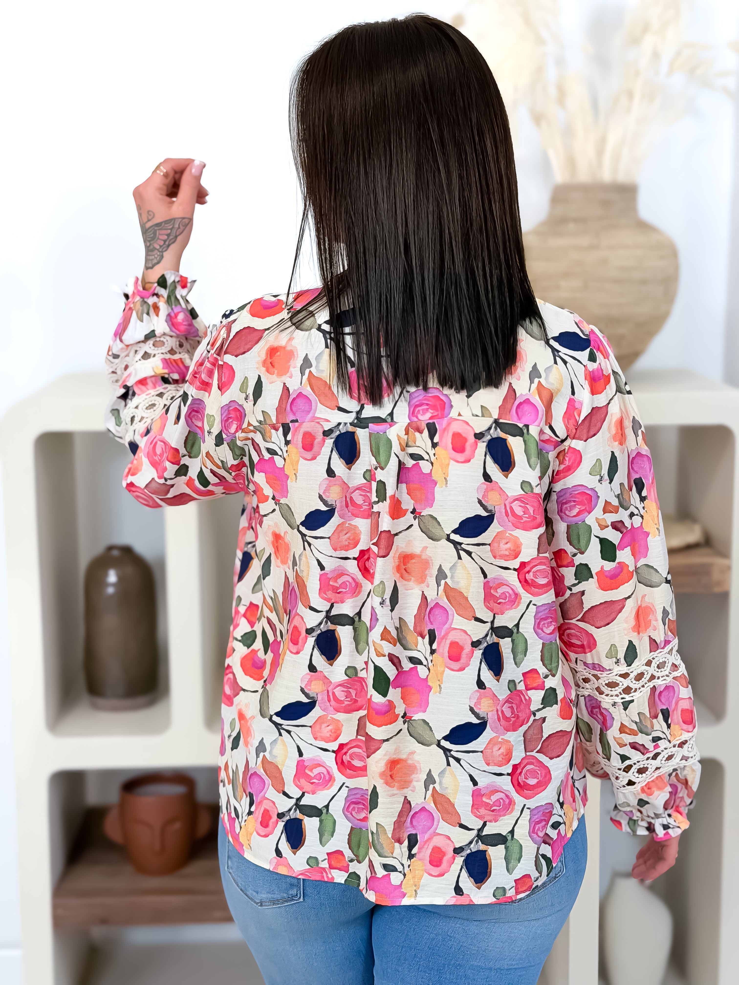 Chemisier - Valentine - Blanc & Rose