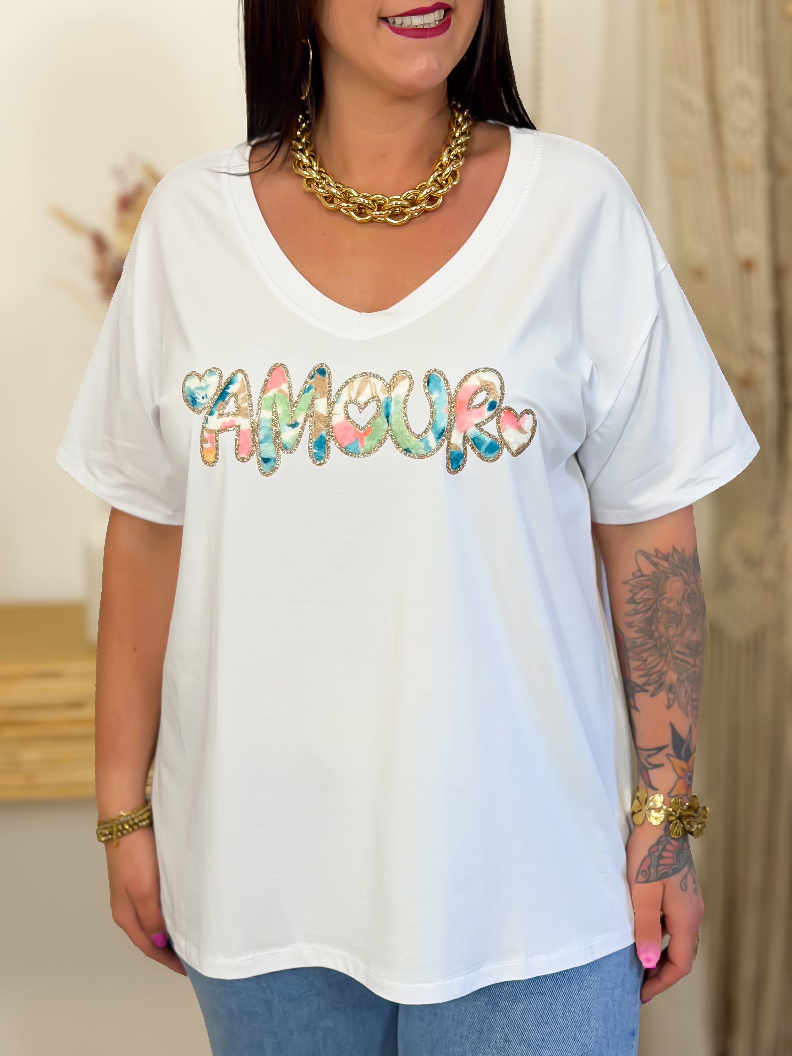 T-shirt - Dante - Wit