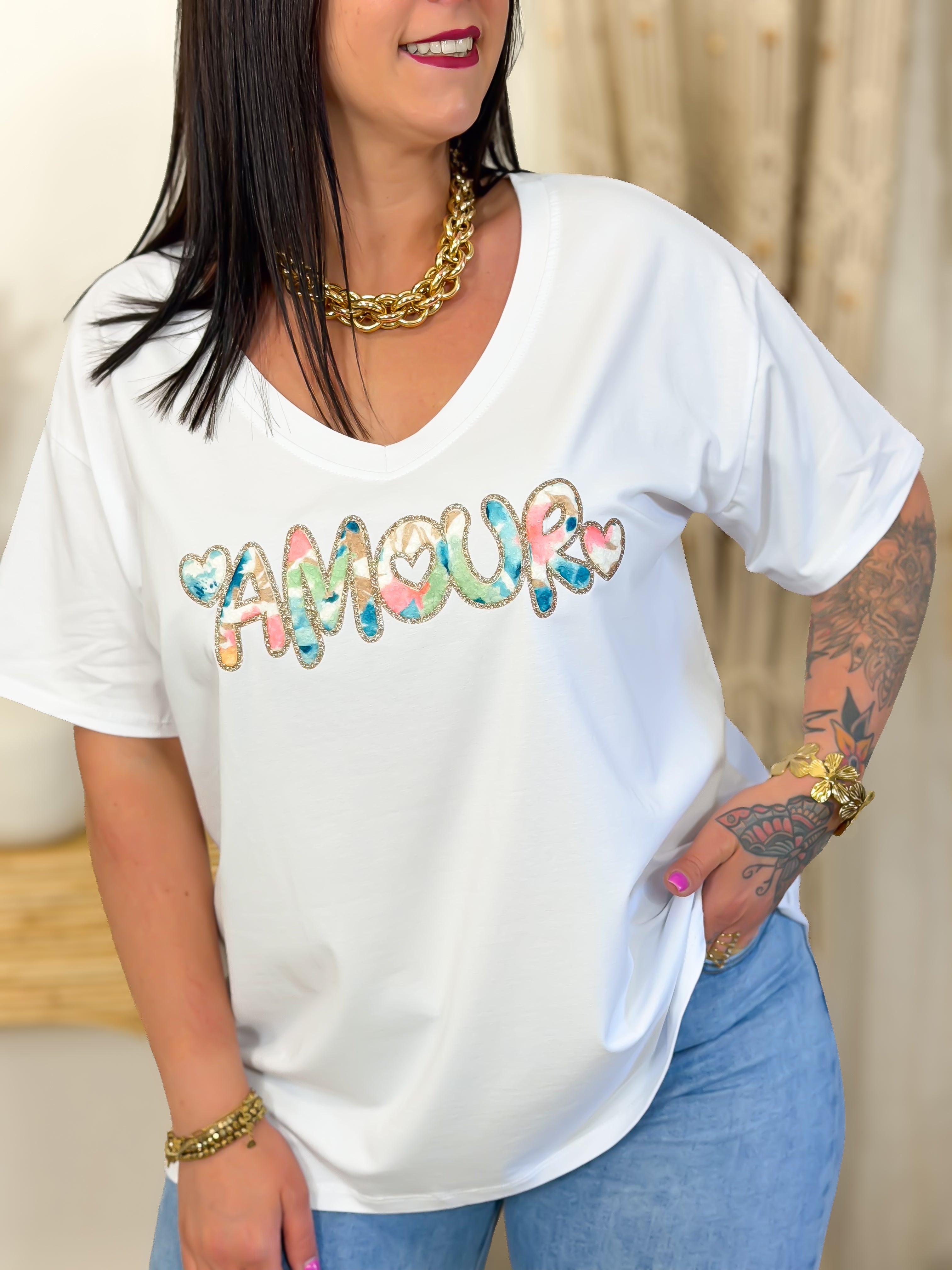 T-shirt - Dante - Wit