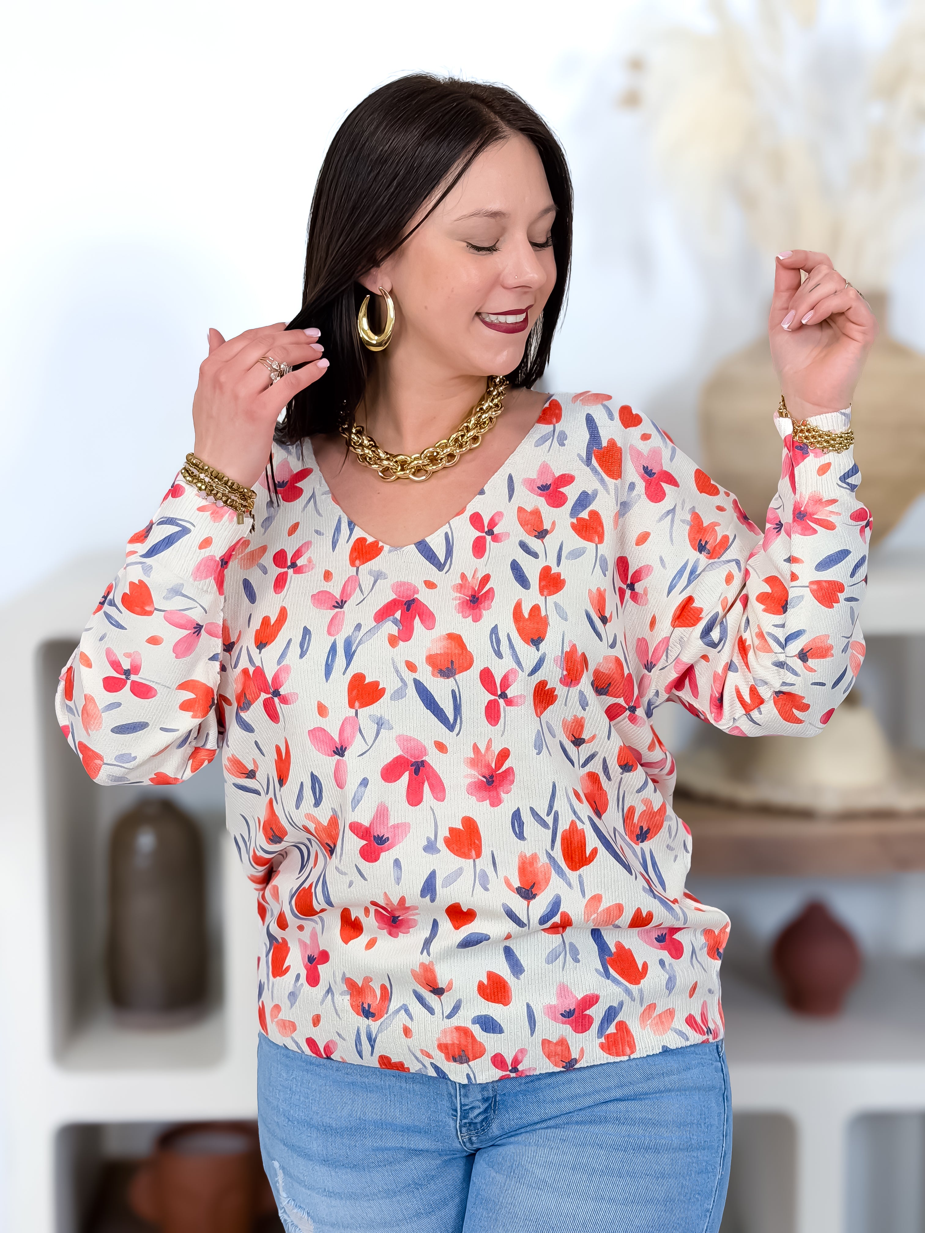 Pull - Henaya - Beige & Bleu