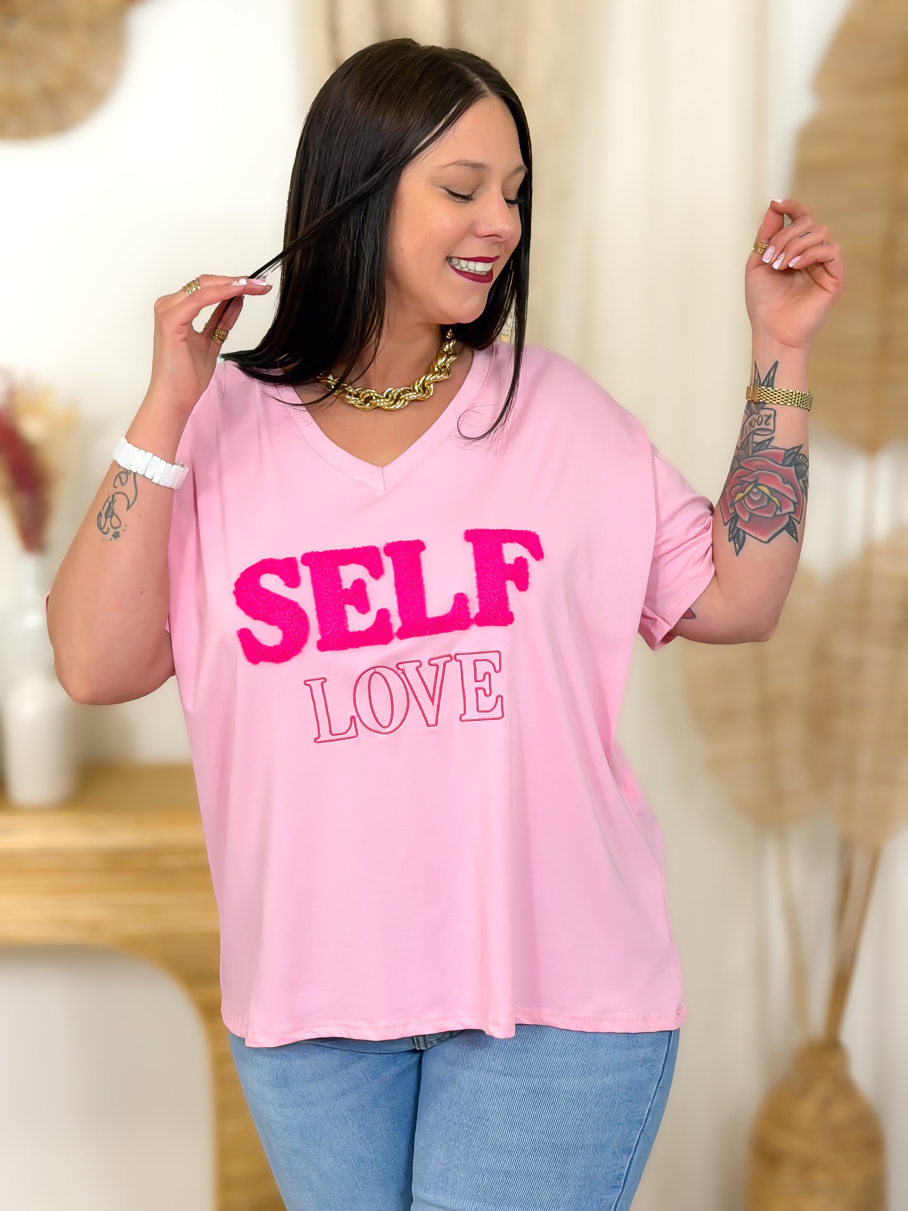 T-shirt - Self Love - Rose & Fuchsia
