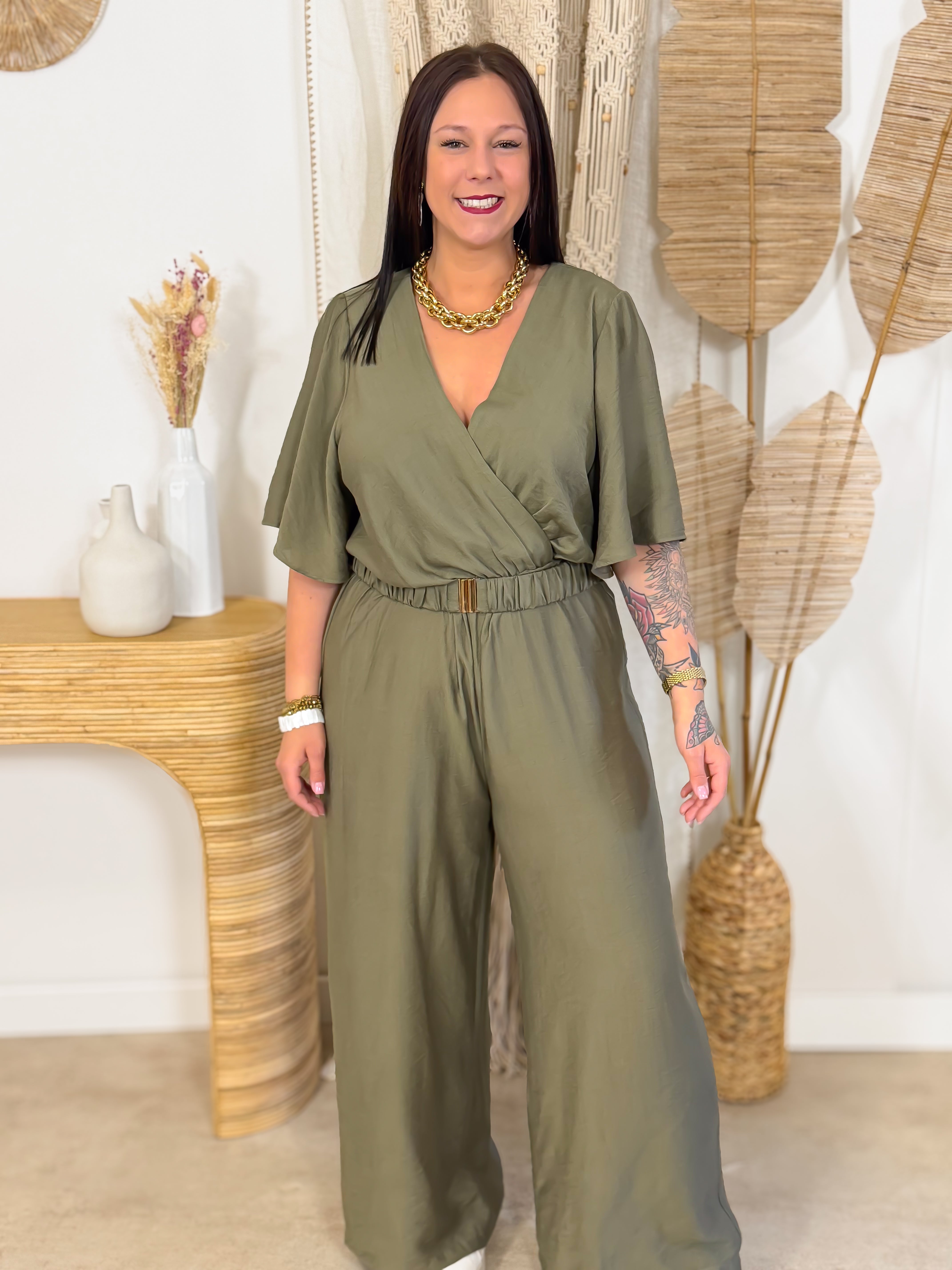 Jumpsuit - Mégane - Blauw & Roze