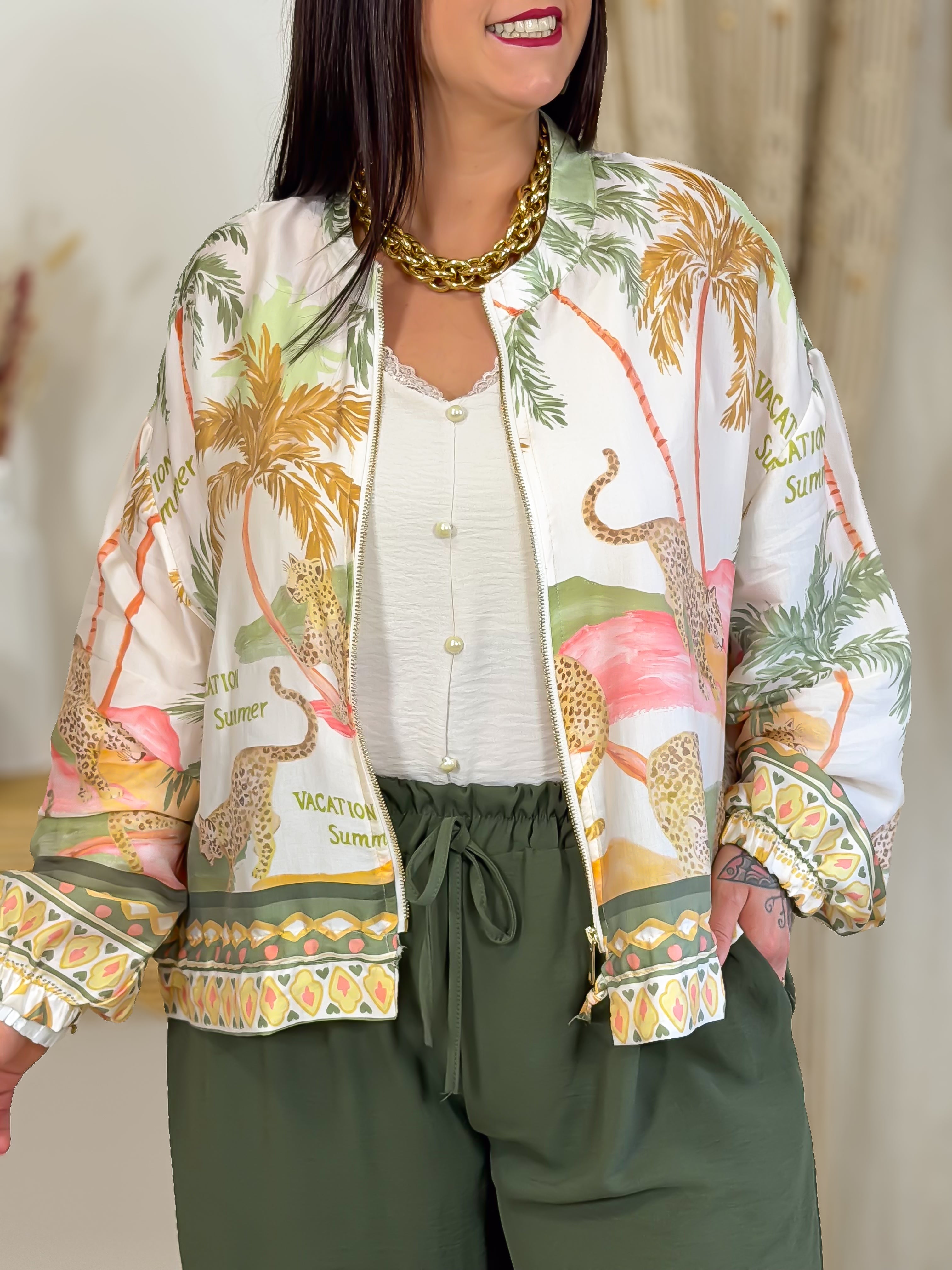 Bombers - Mohana - Beige & Kaki