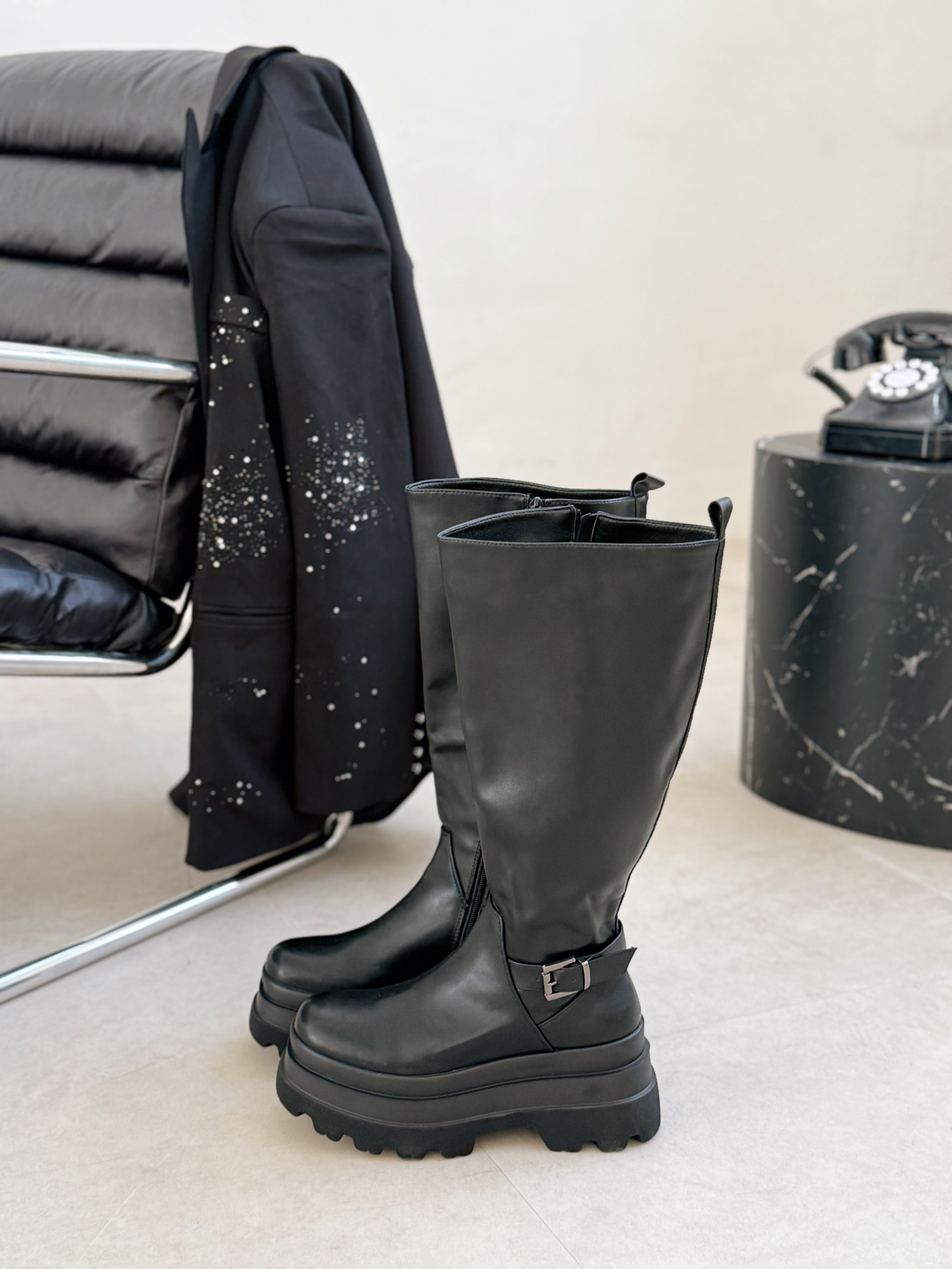 Bottes XL - Irina - Noir / PRÉVENTE