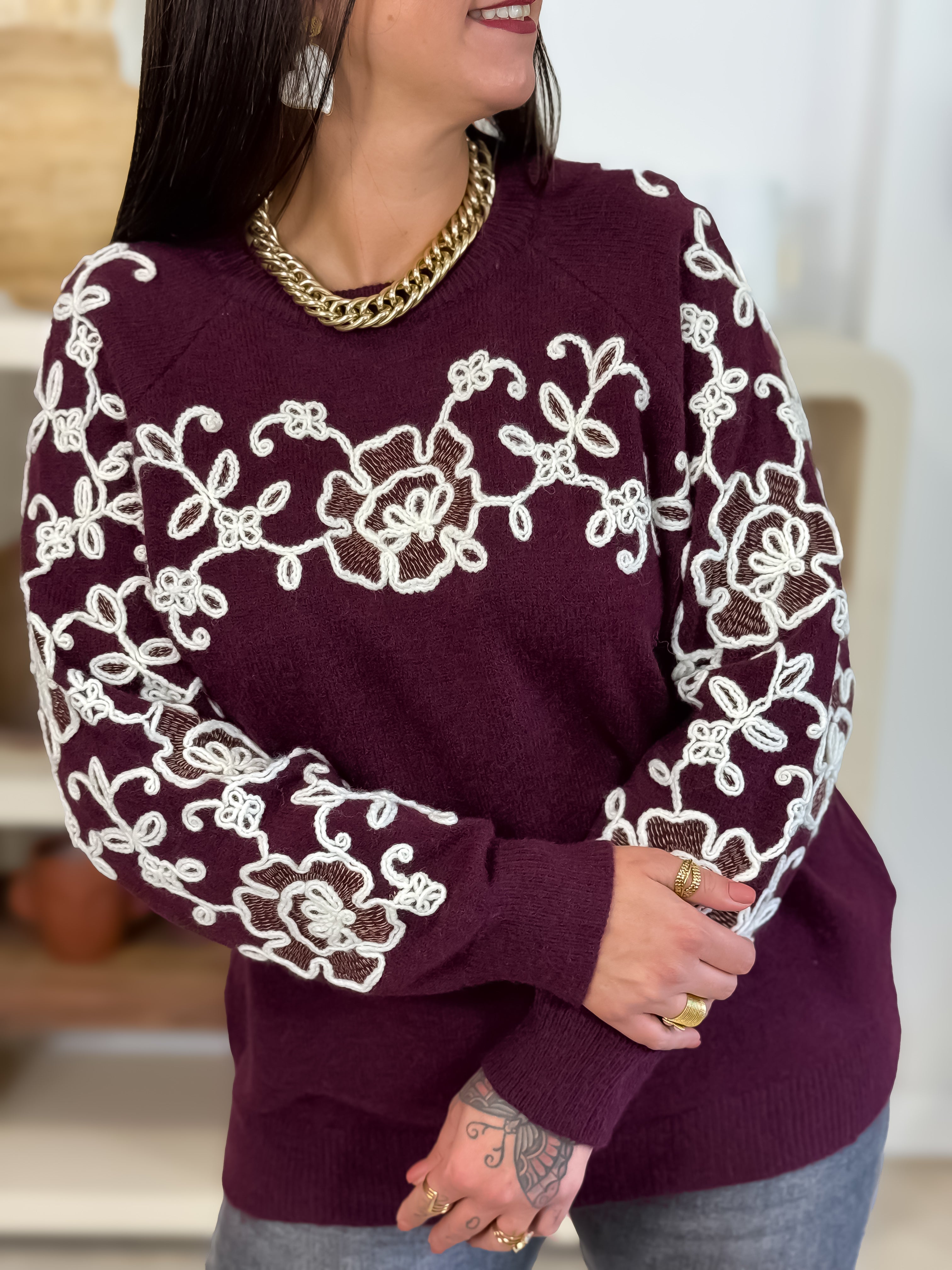 Pull - Maya - Bordeaux