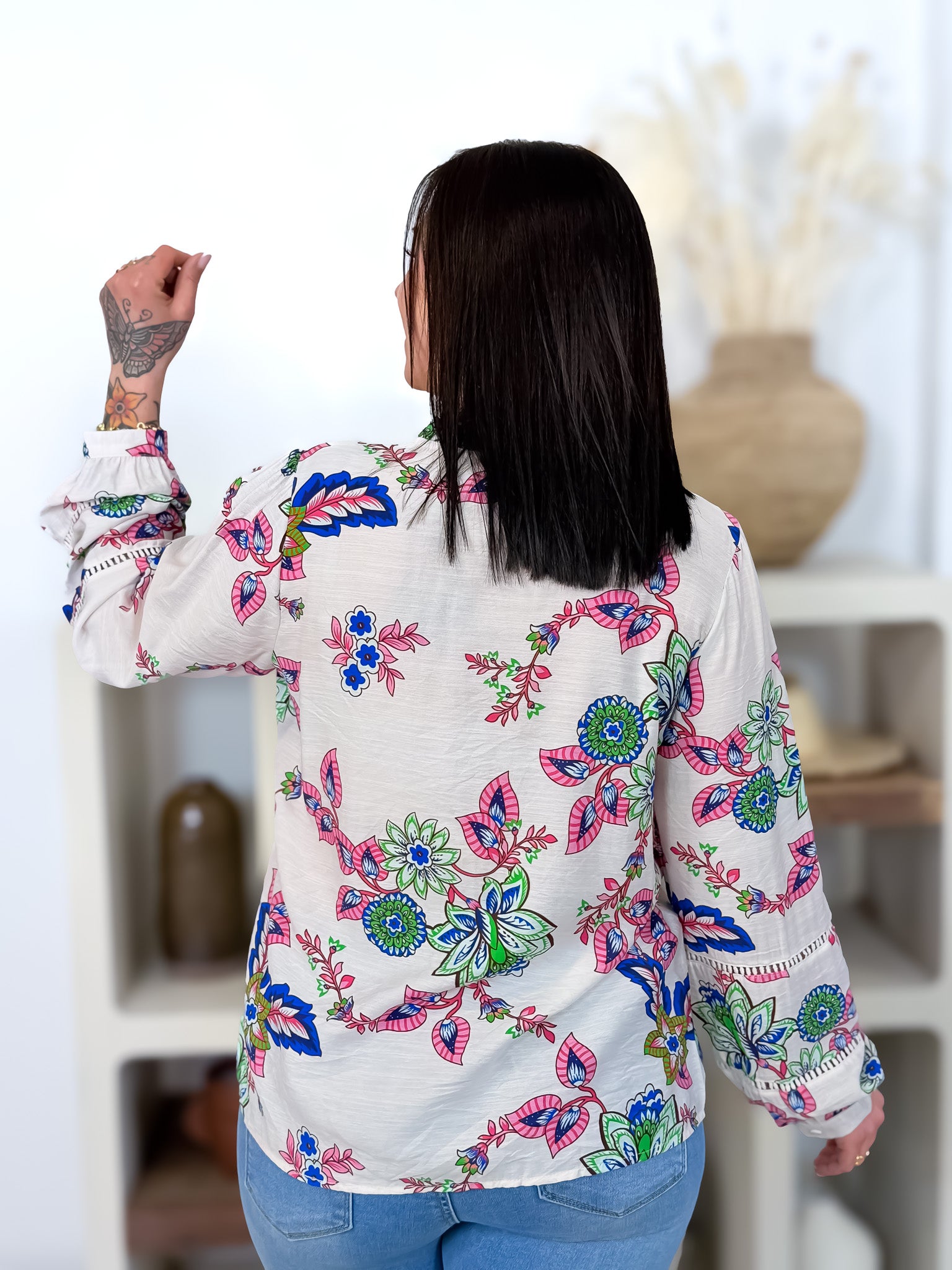 Chemisier - Isabella - Blanc & Vert