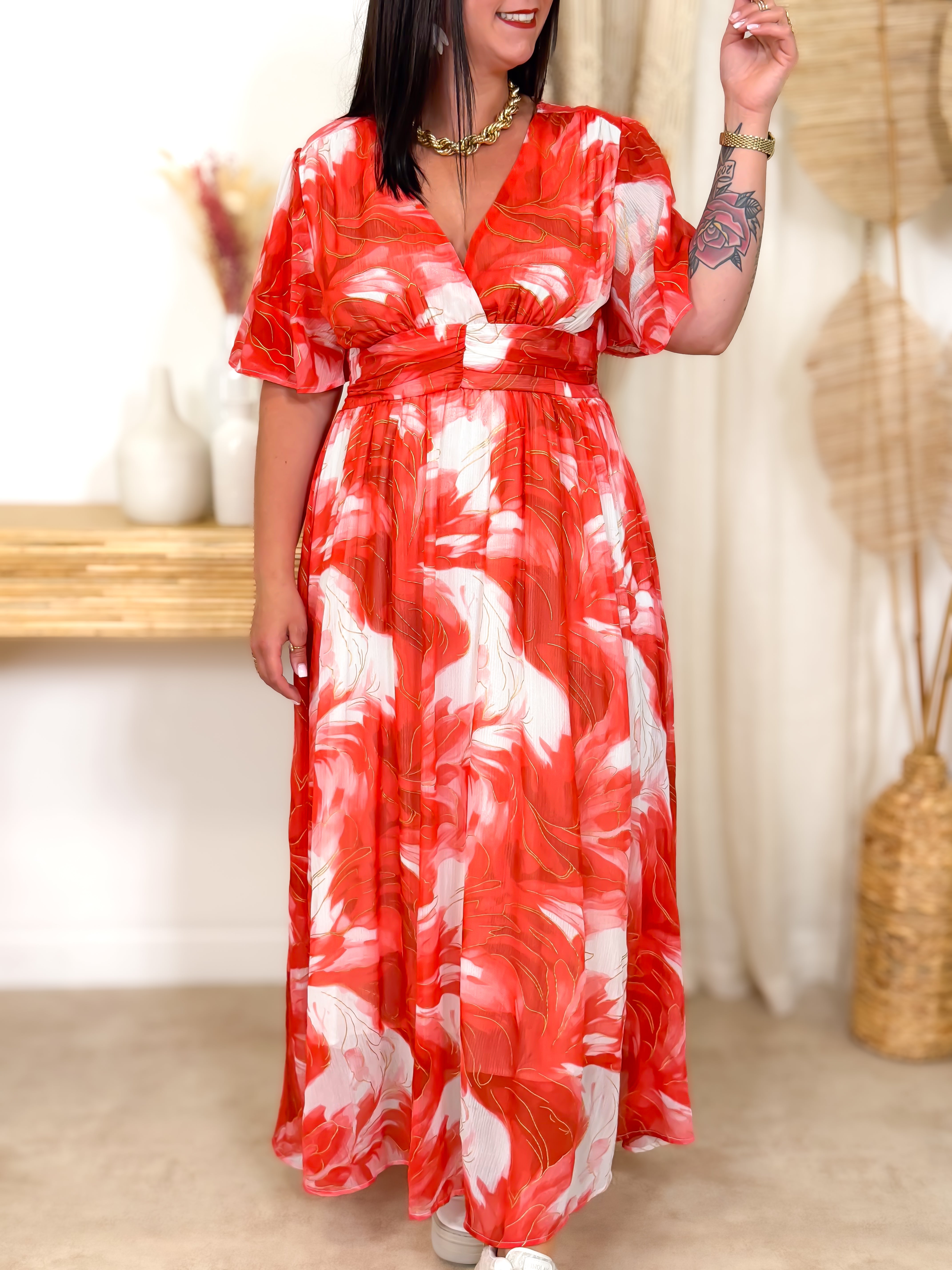 Robe Longue - Dilara - Corail