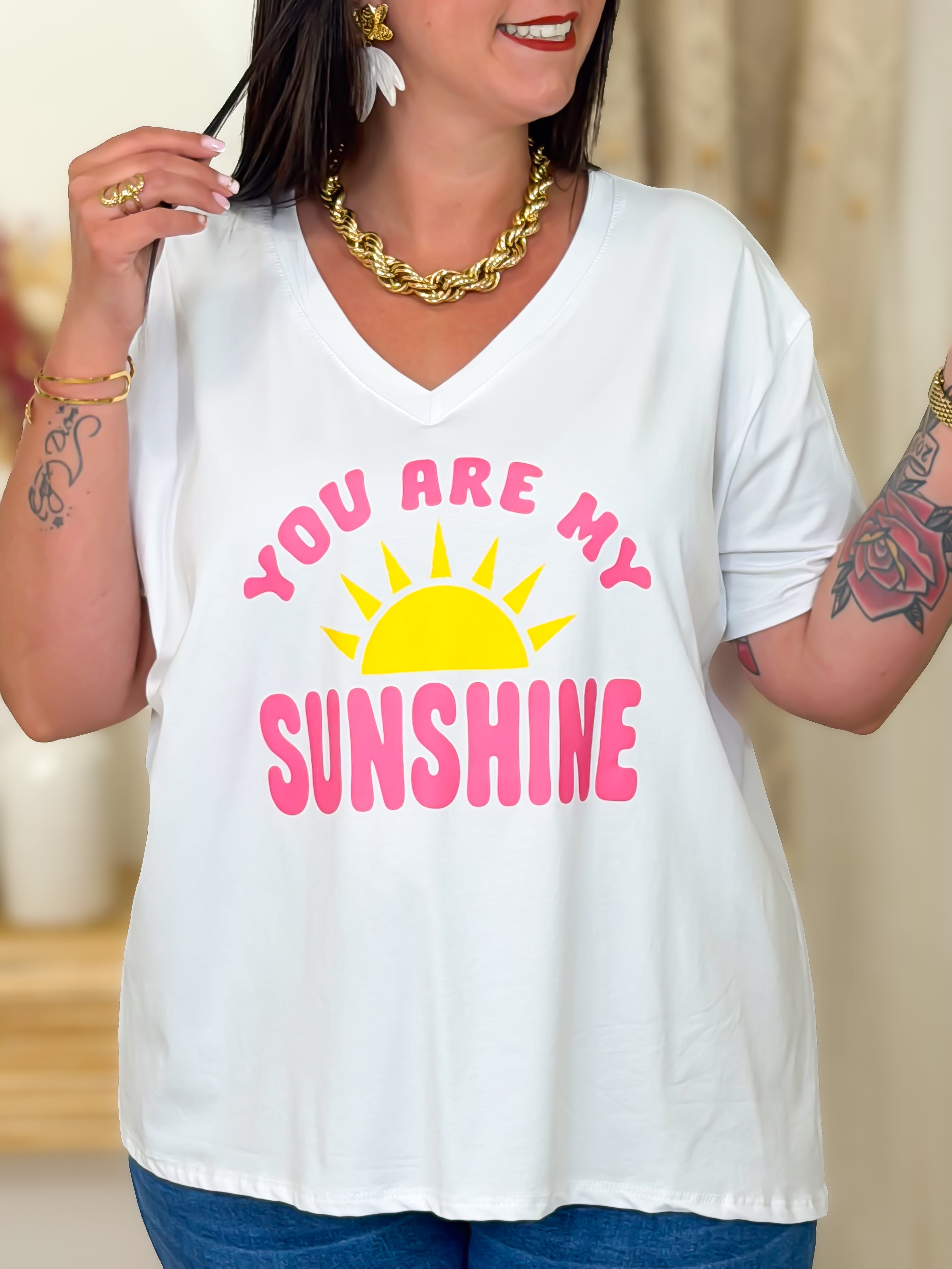 T-shirt - My sunshine - Blanc