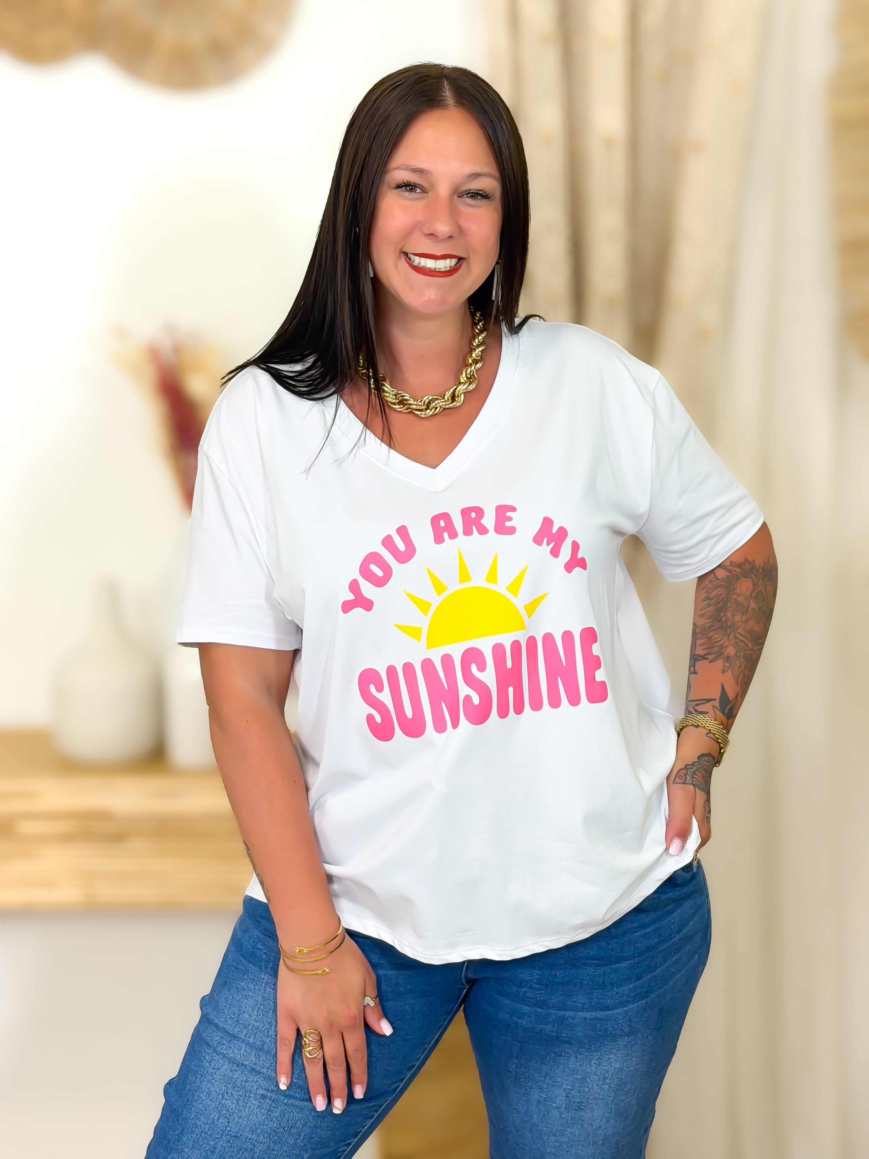 T-shirt - My sunshine - Blanc