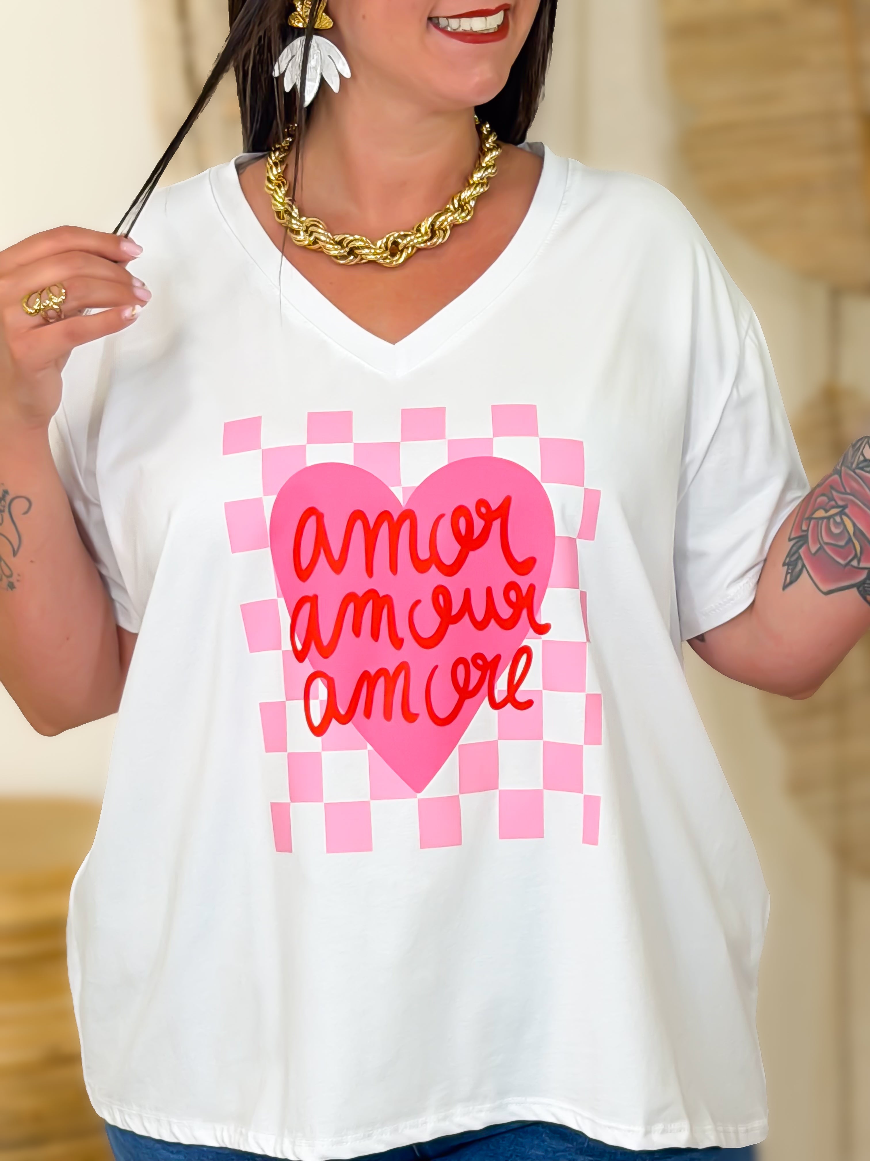 T-shirt - Amor Amour - Blanc