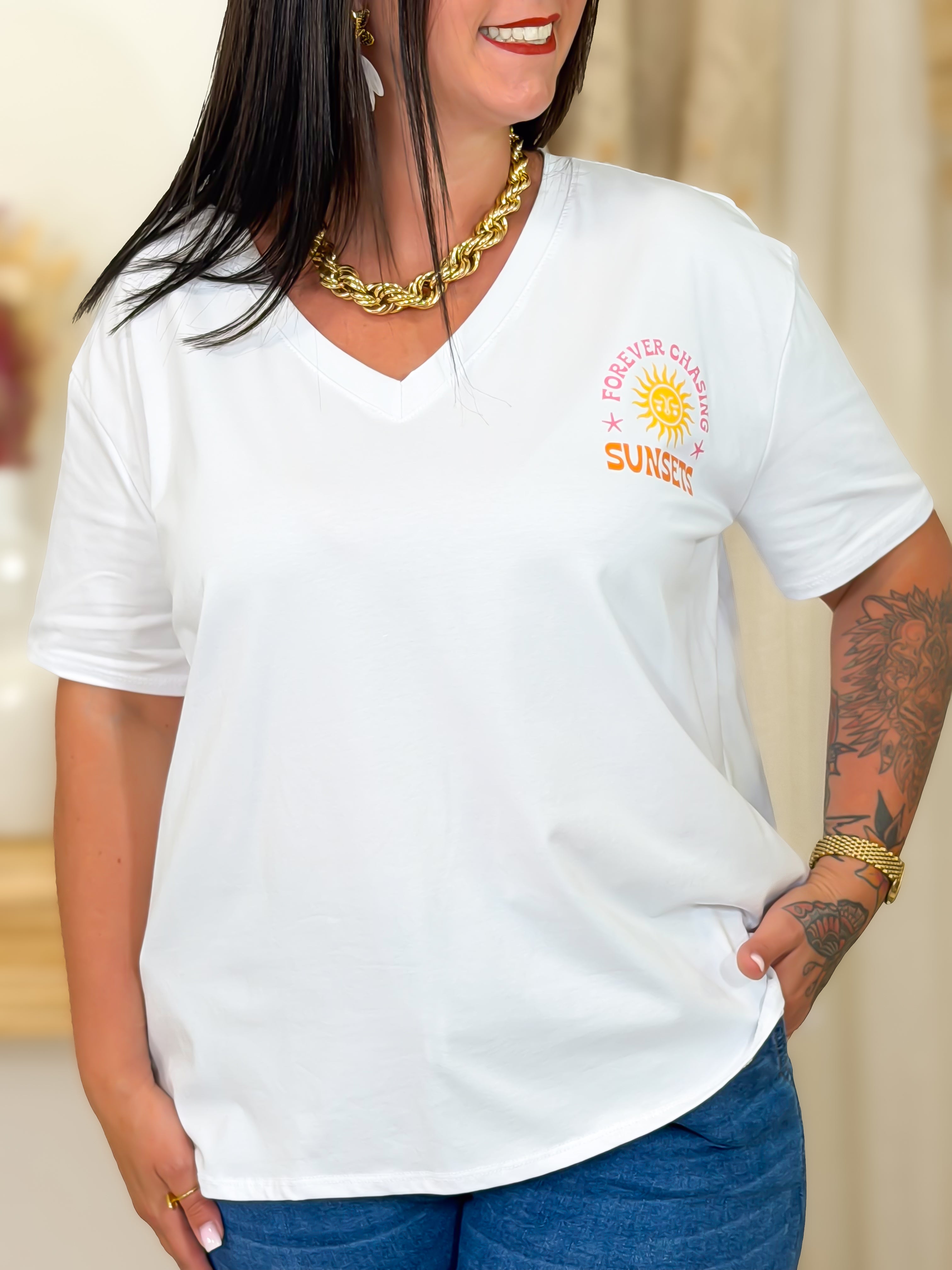 T-shirt - Leila - Geel