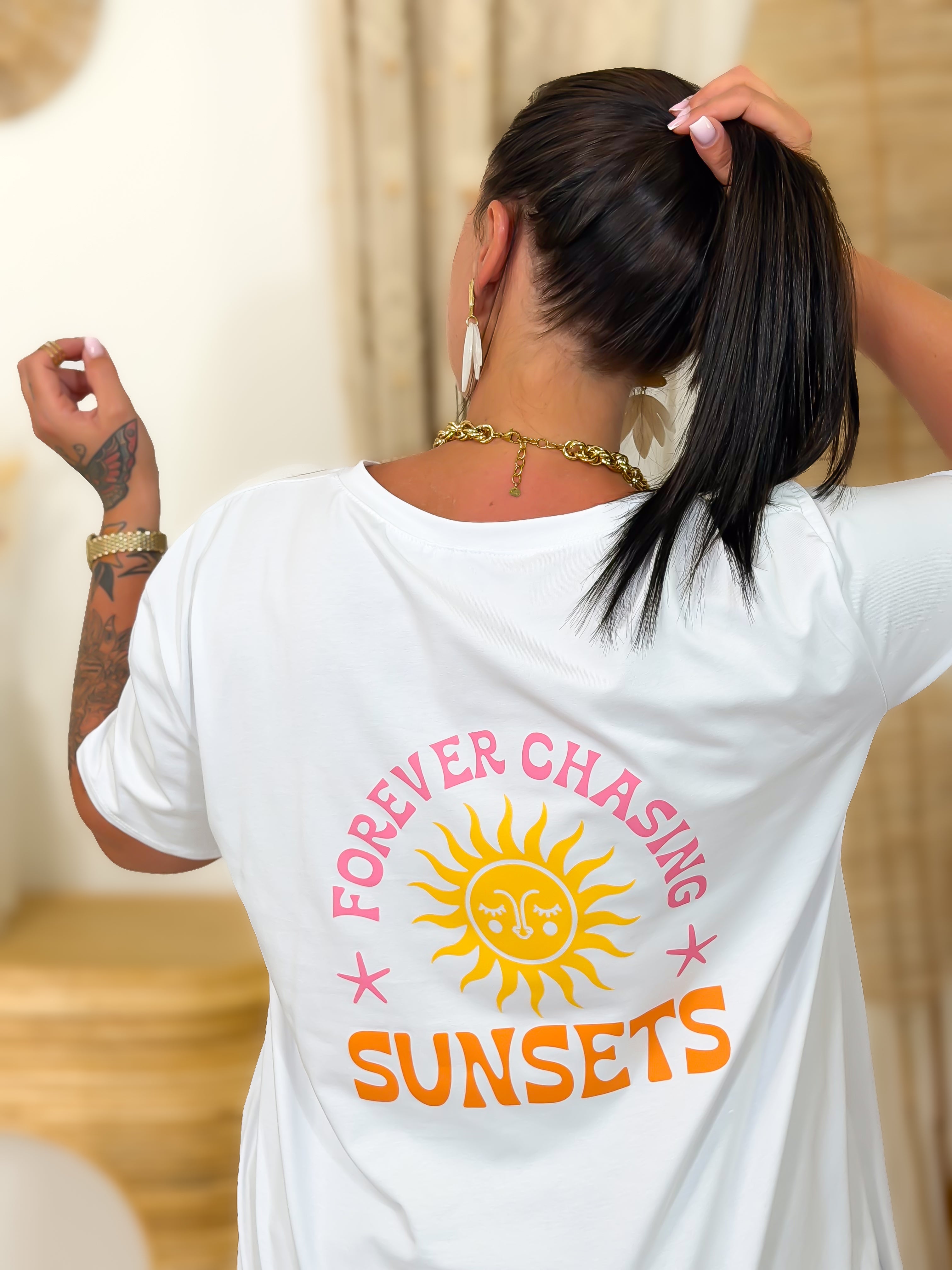 T-shirt - Sunsets - Blanc