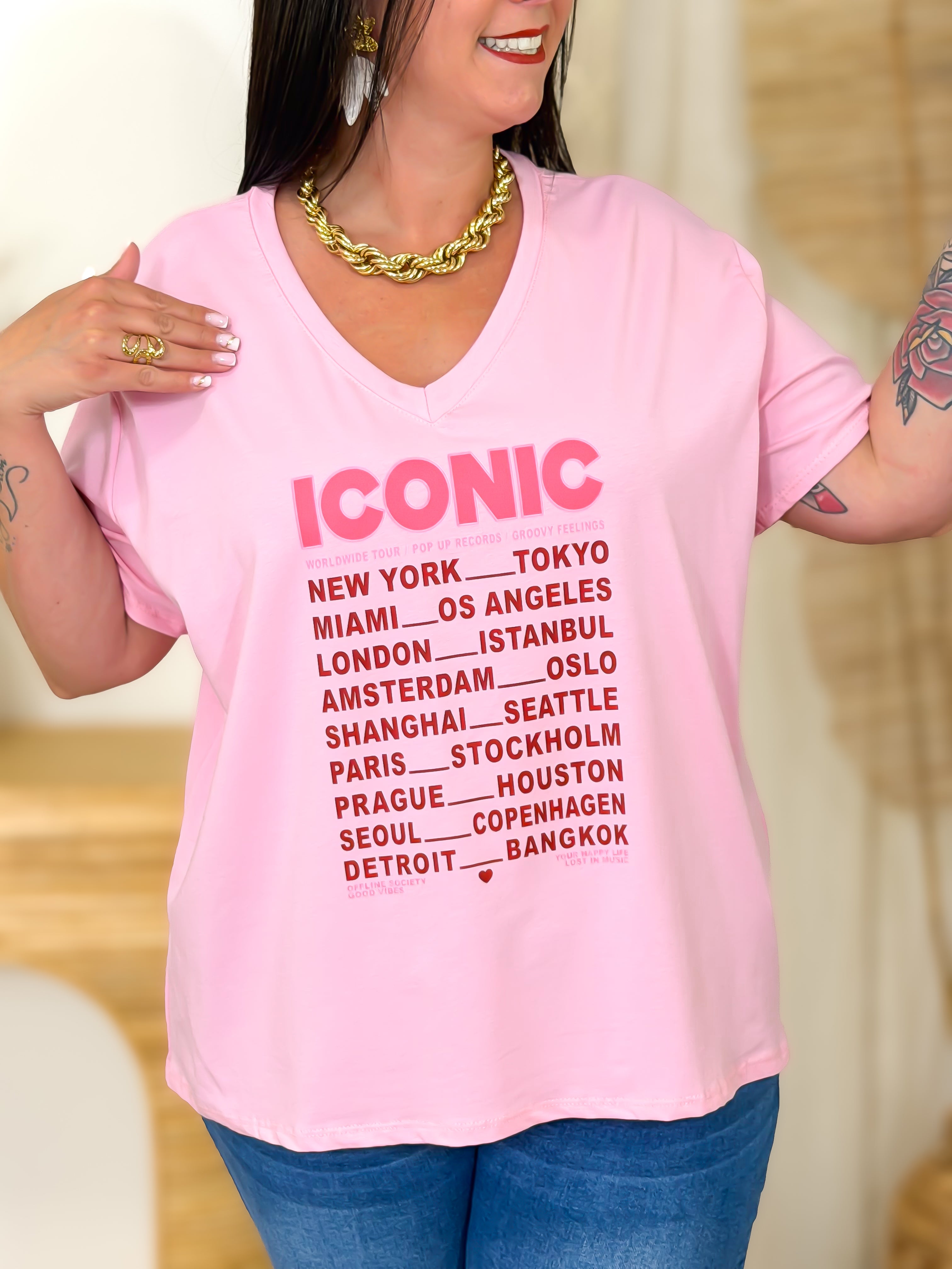 T-shirt - Iconic Ville - Rose