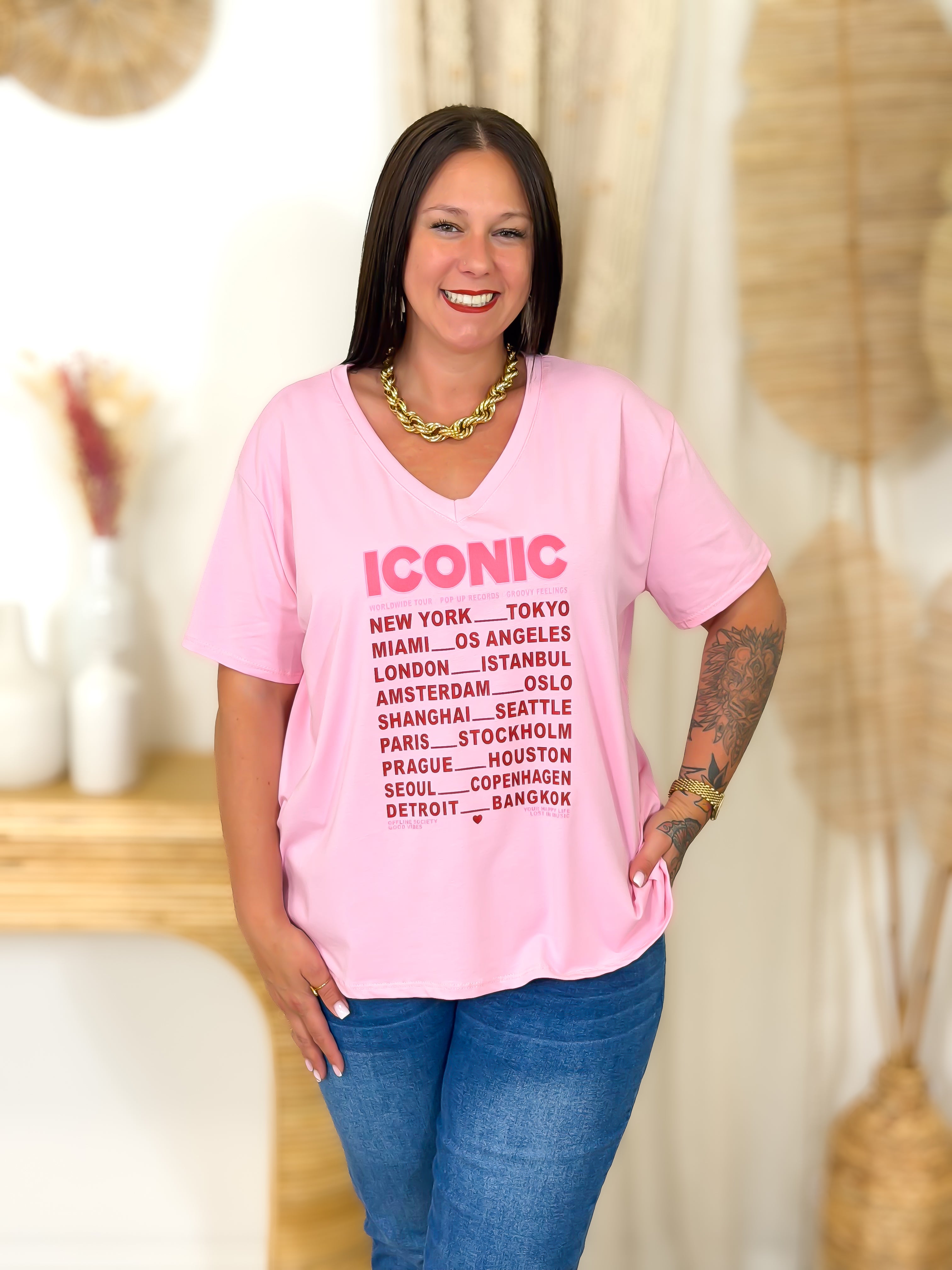 T-shirt - Leila - Geel